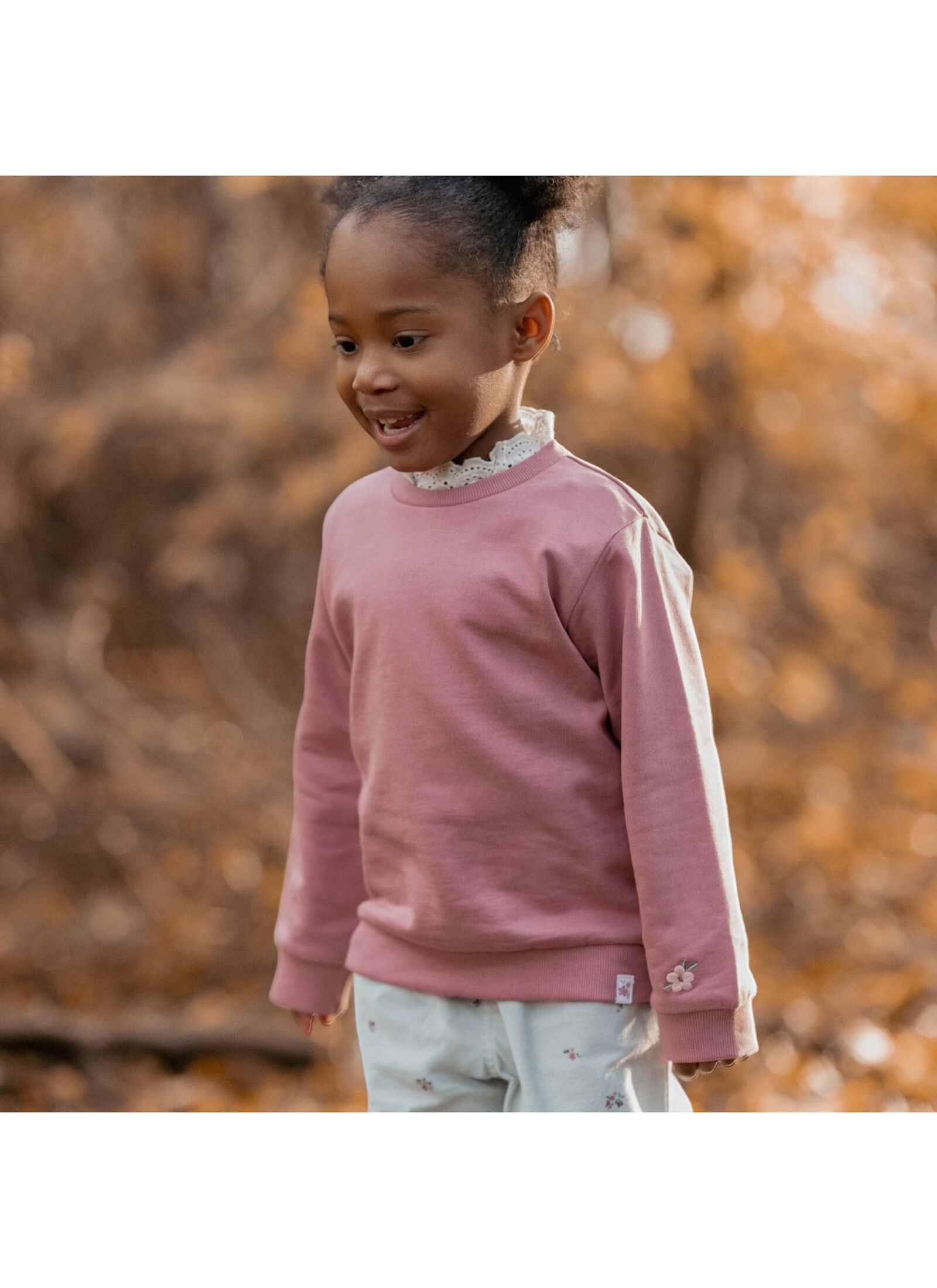 ORGANIC COTTON SWEATSHIRT ROUGE