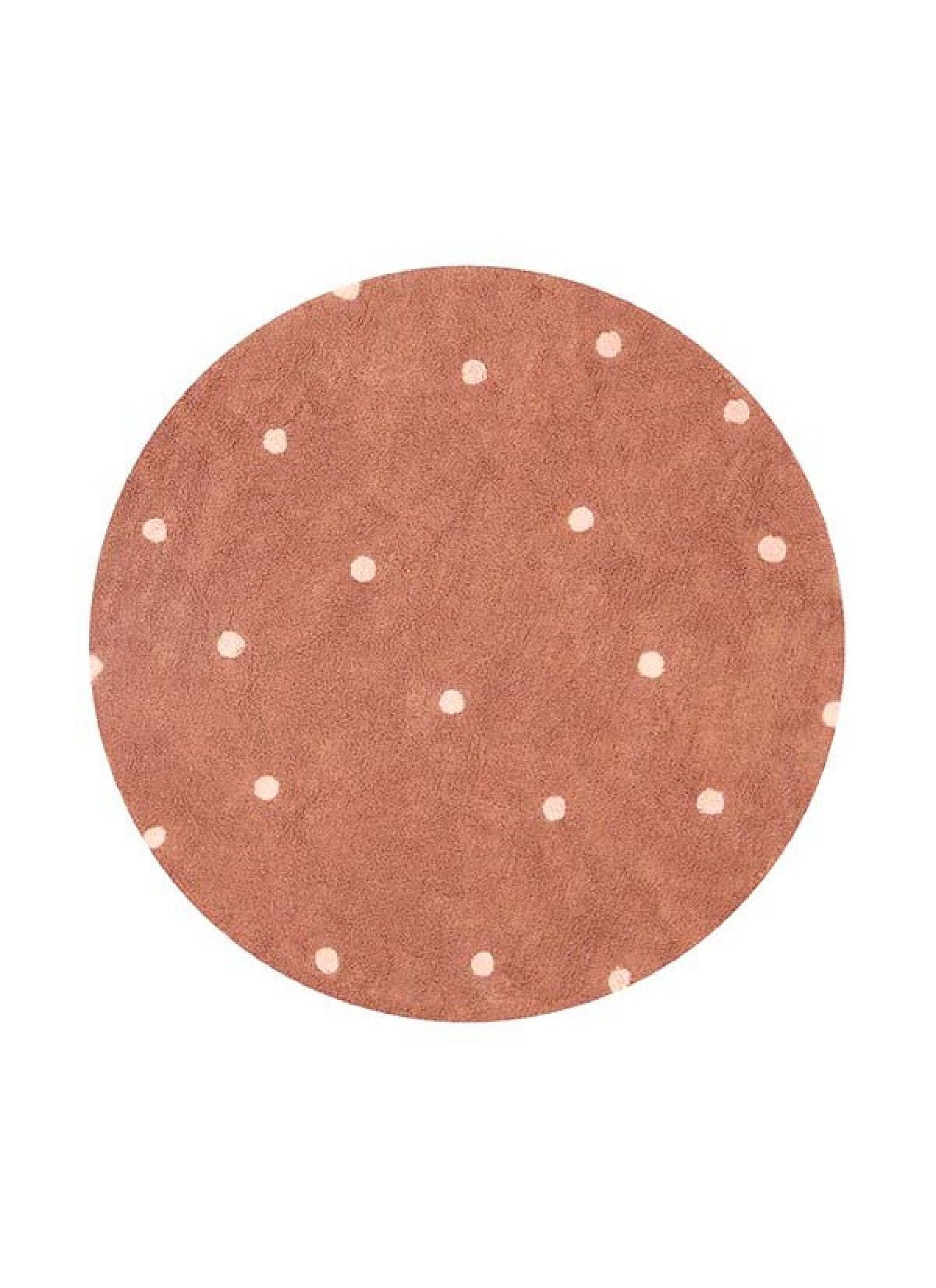 RUG ROUND DOT CHESTNUT (140CM)