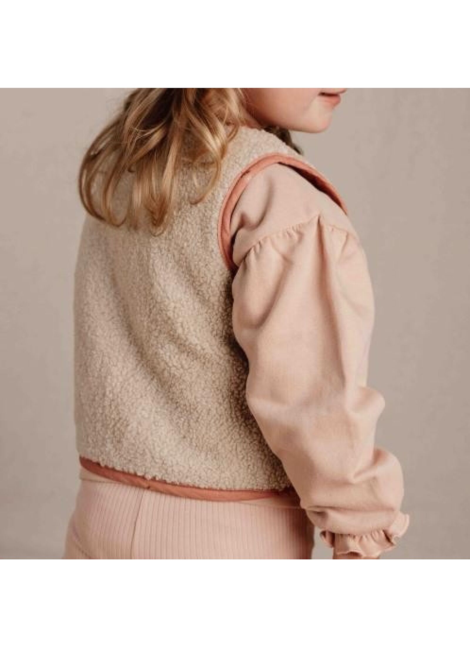 VEST WARM ROSE FLOWERS