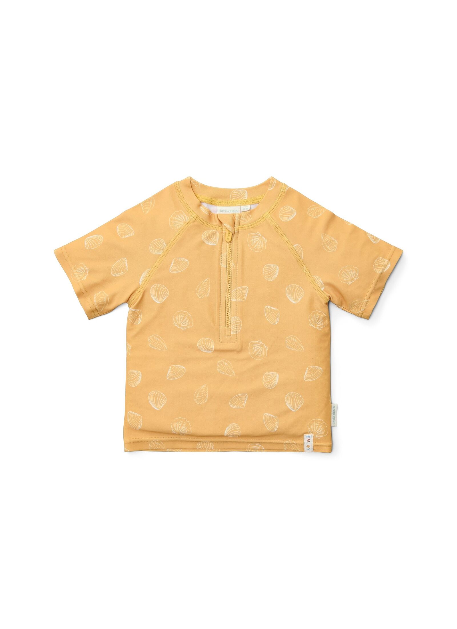 SWIM T-SHIRT WITH SHORT SLEEVE SEASHELLS SUNNY YELLOW