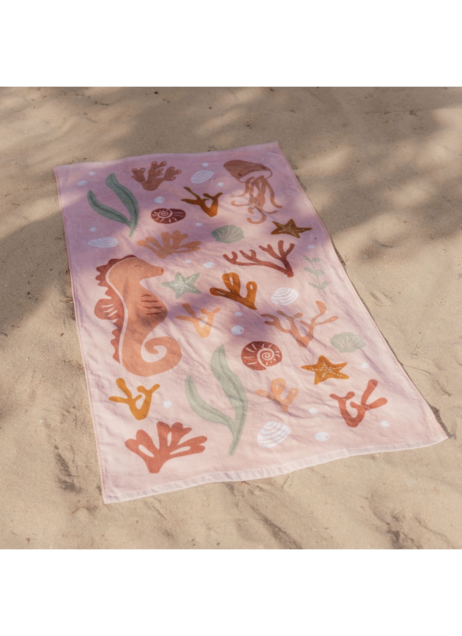 CHILDREN'S BEACH TOWEL OCEAN DREAMS PINK