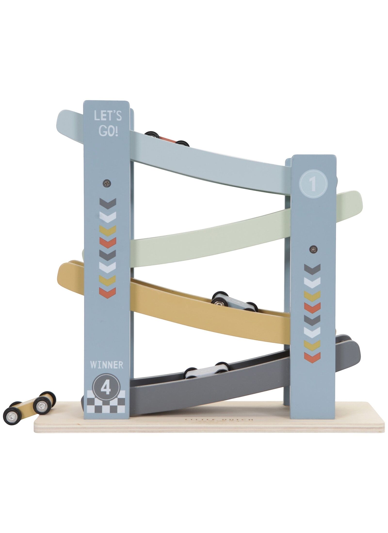 WOODEN RAMP RACE TRACK CARS