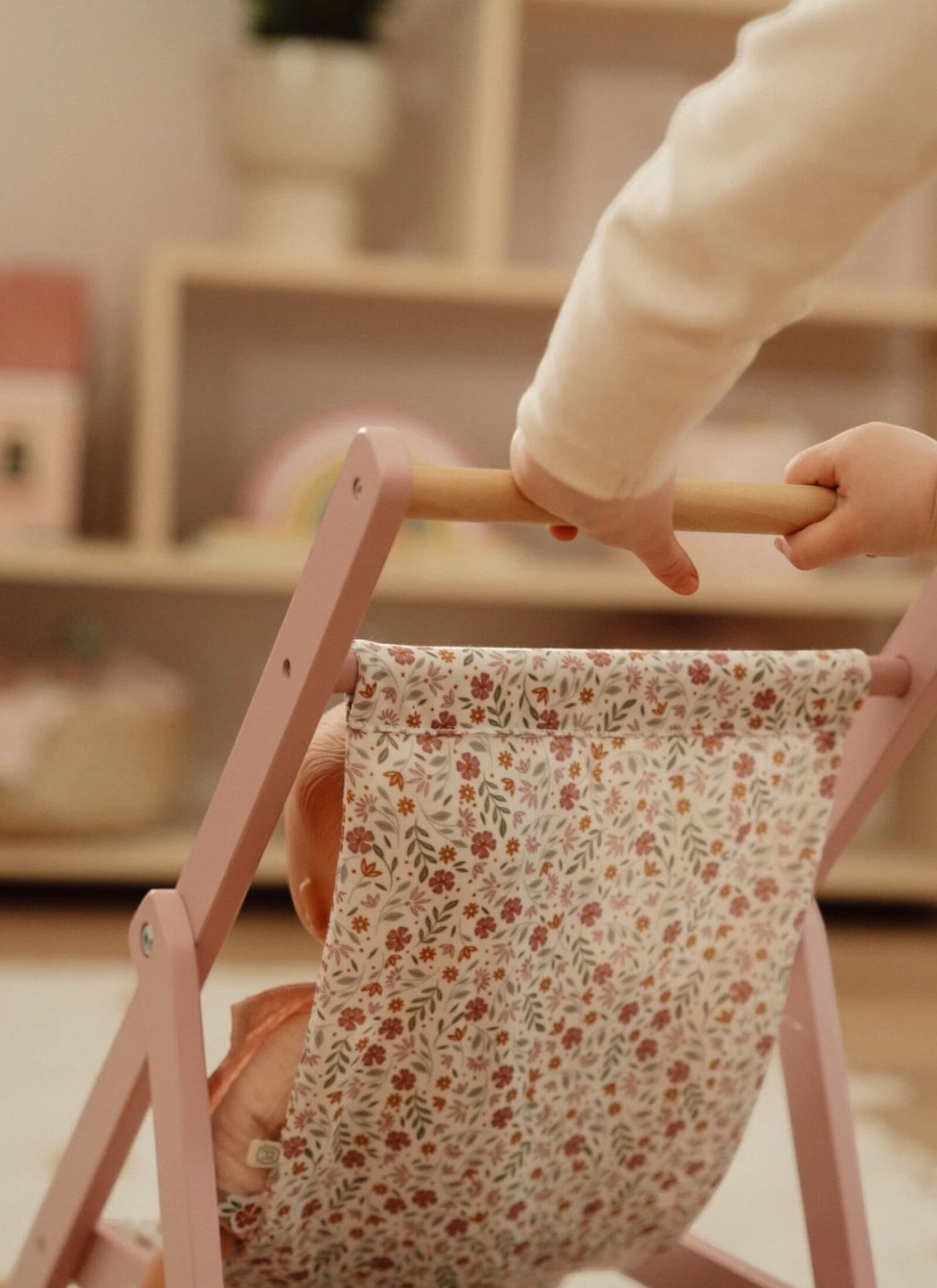 DOLL STROLER FLOWERS &AMP; BUTTERFLIES