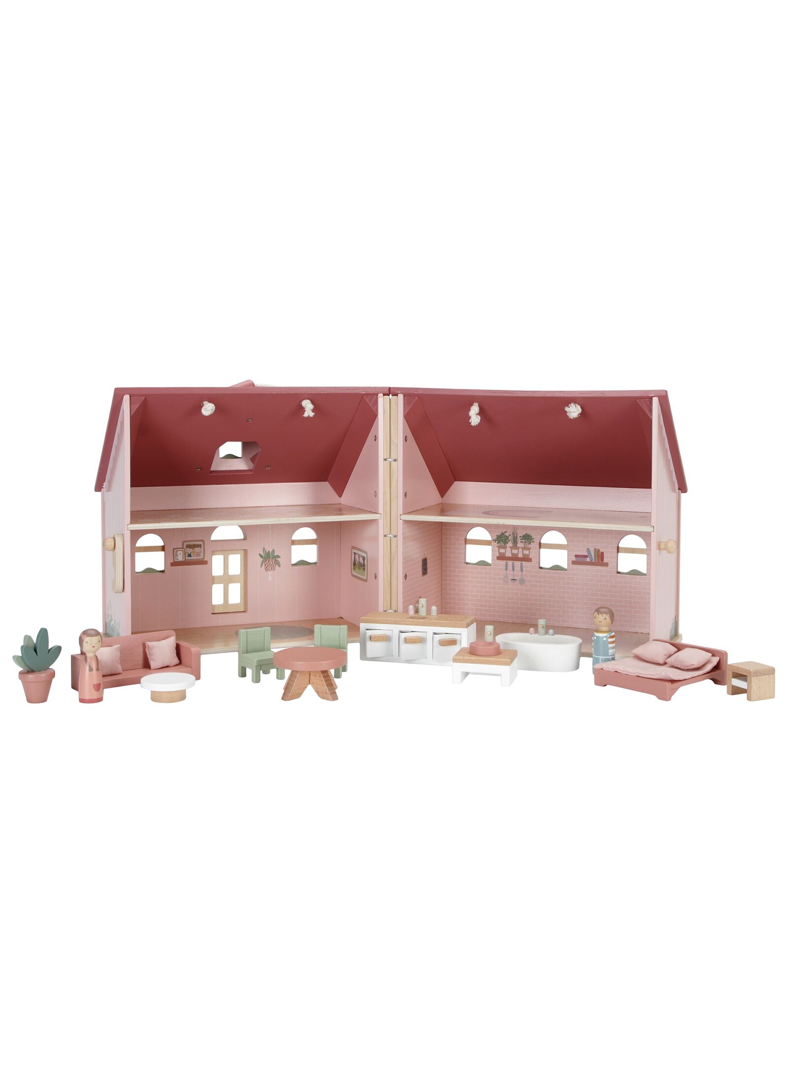 WOODEN PORTABLE DOLL'S HOUSE