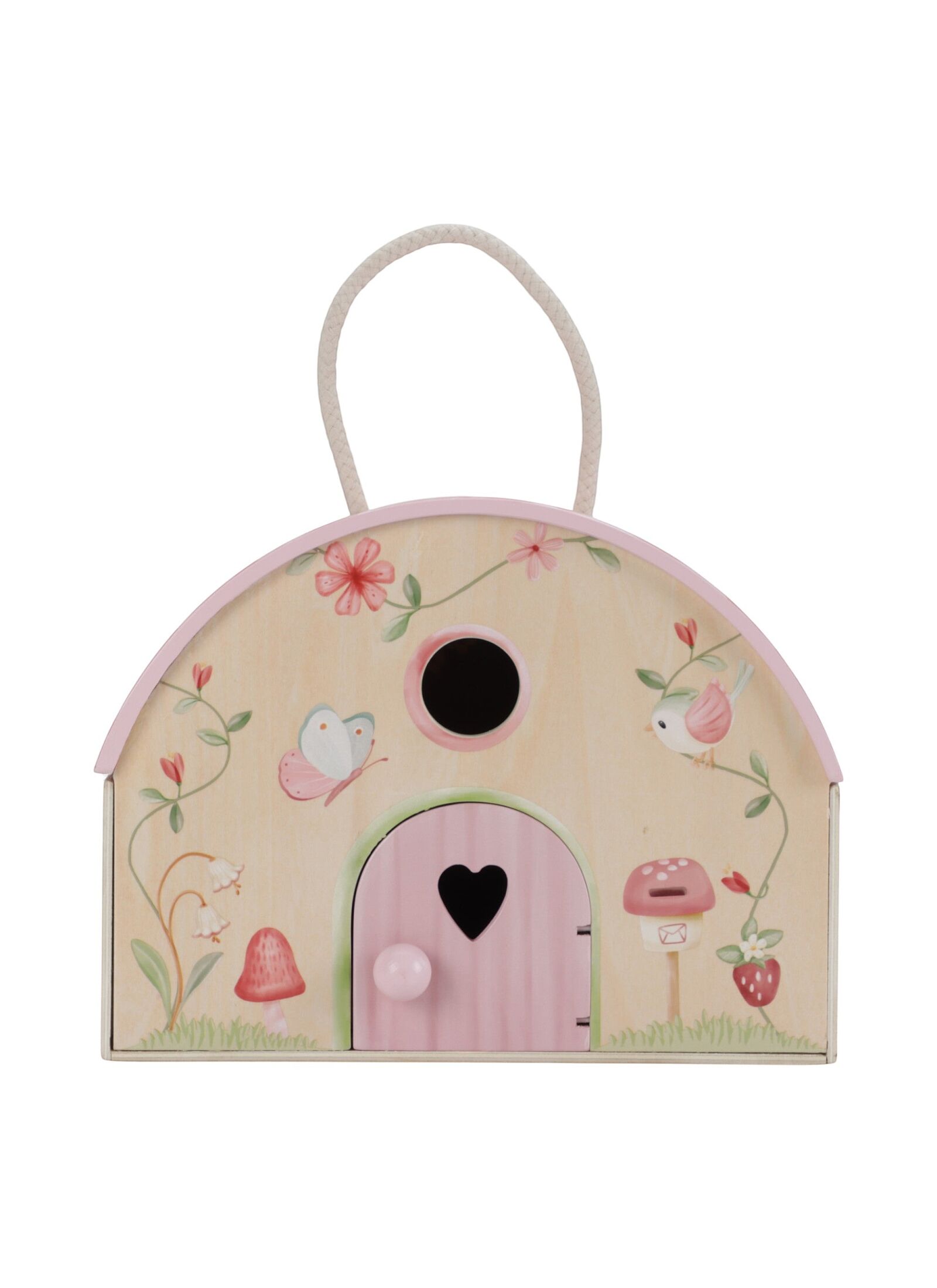 WOODEN PORTABLE DOLL'S HOUSE FAIRY GARDEN