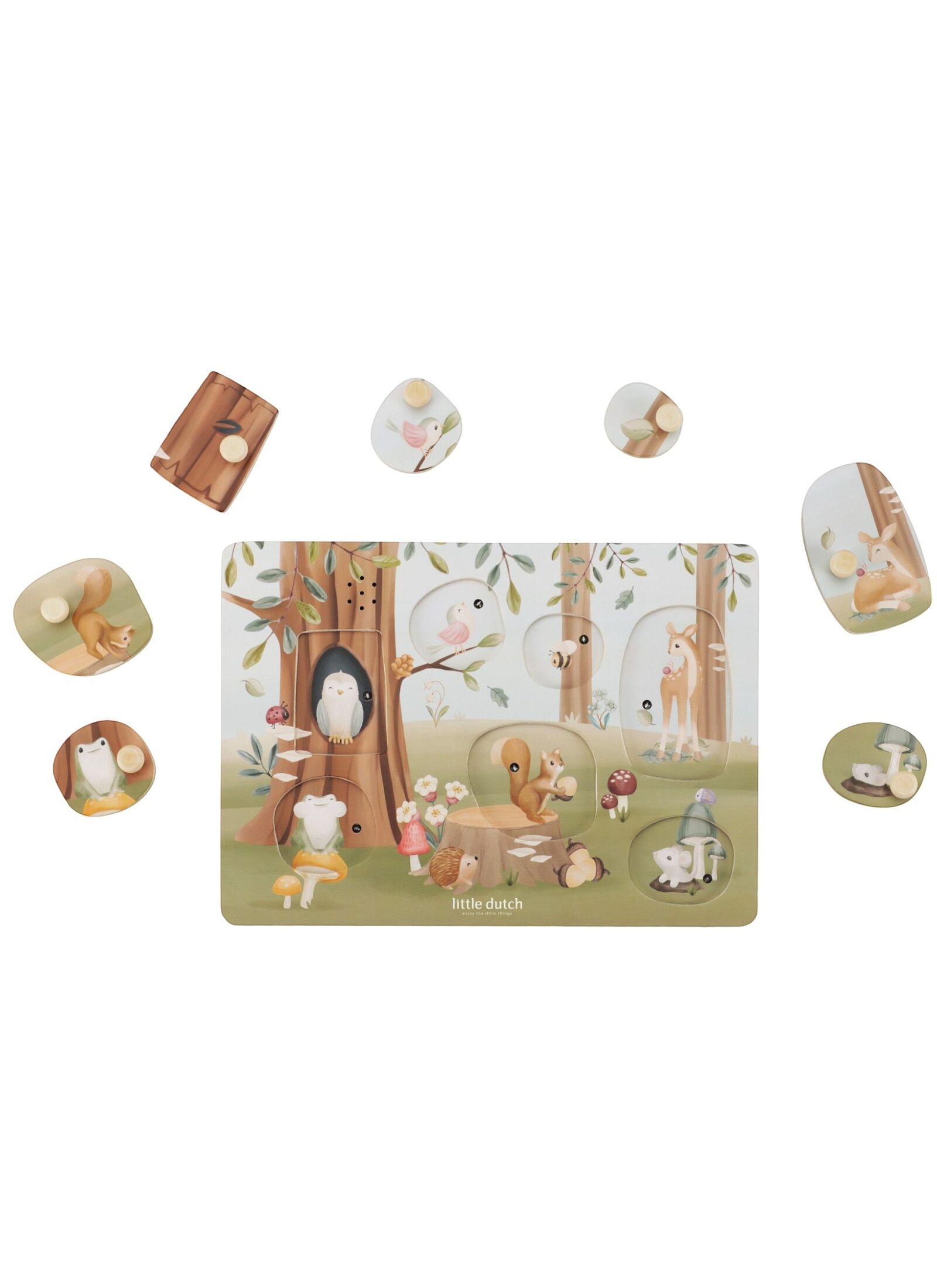 WOODEN PUZZLE WITH SOUNDS FOREST FRIENDS