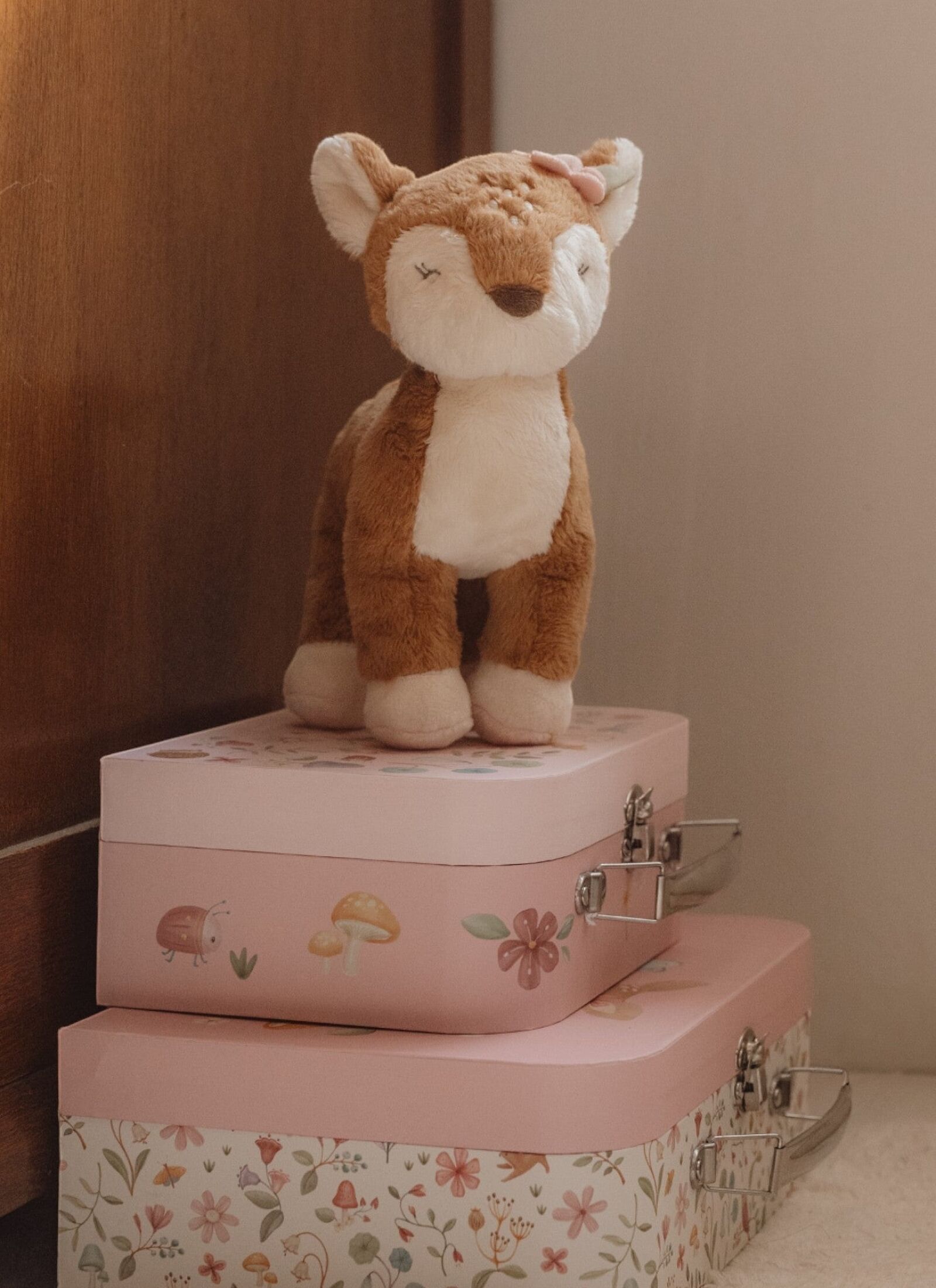 SET OF SUITCASES FAIRY GARDEN PINK