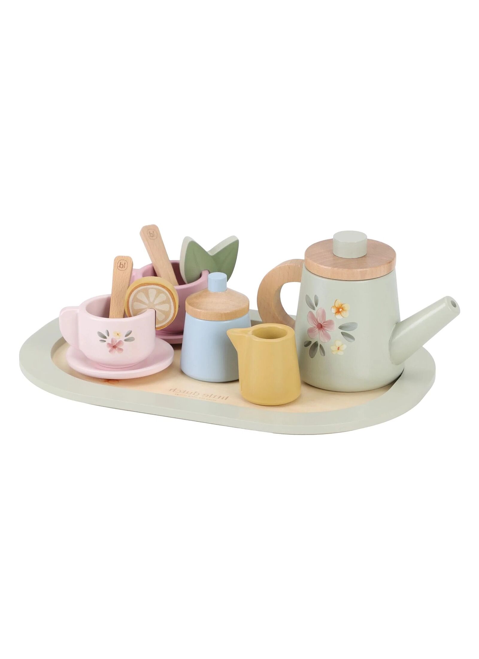 WOODEN TEA SET