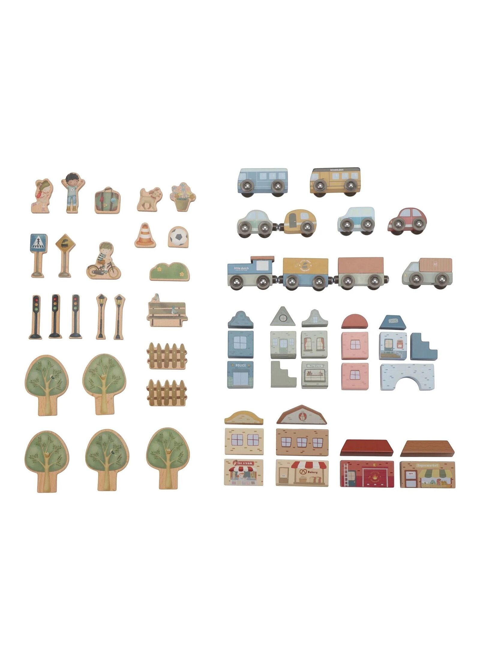WOODEN RAILWAY TRAIN SET XL