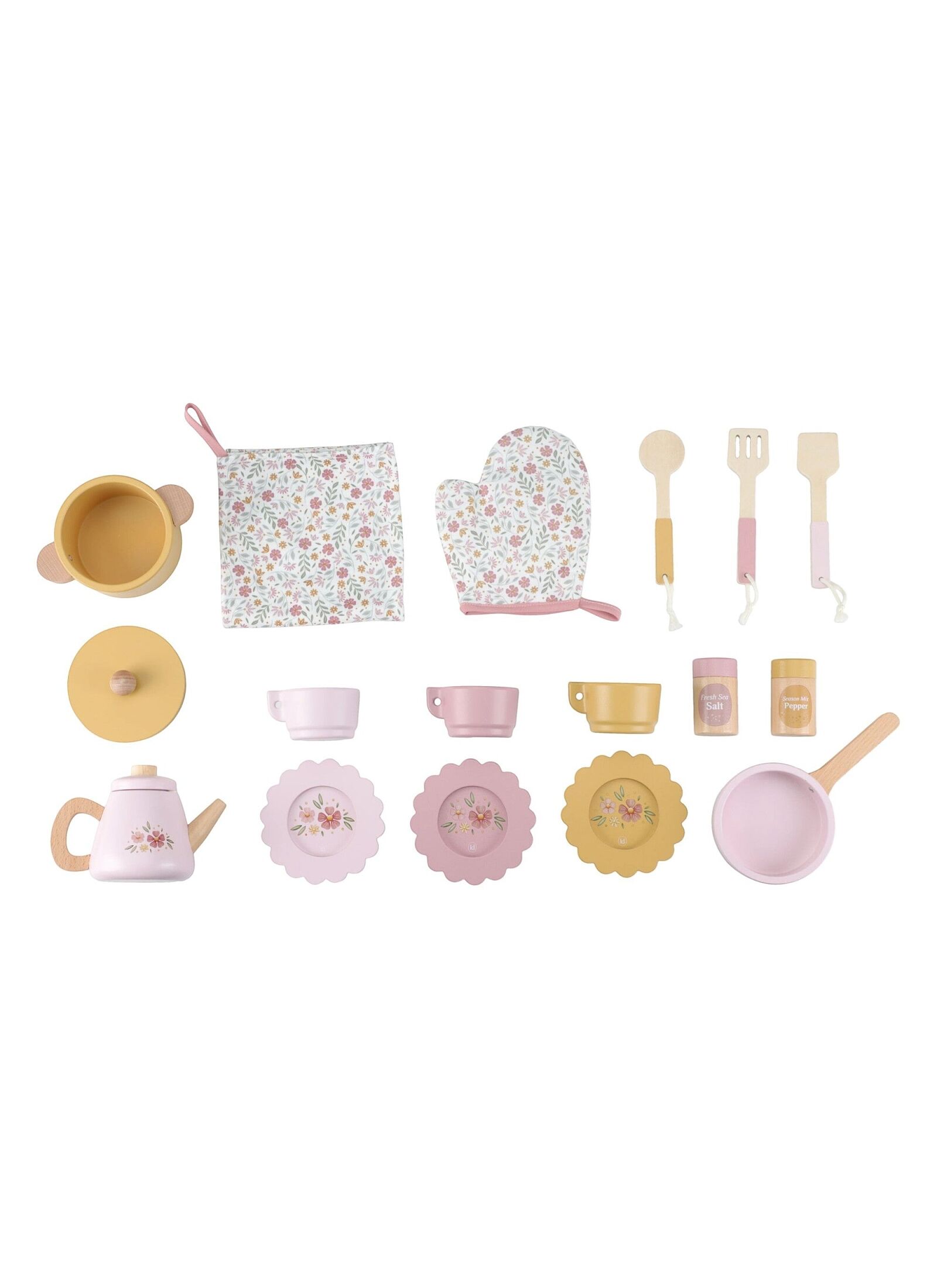 WOODEN TOY KITCHEN PINK