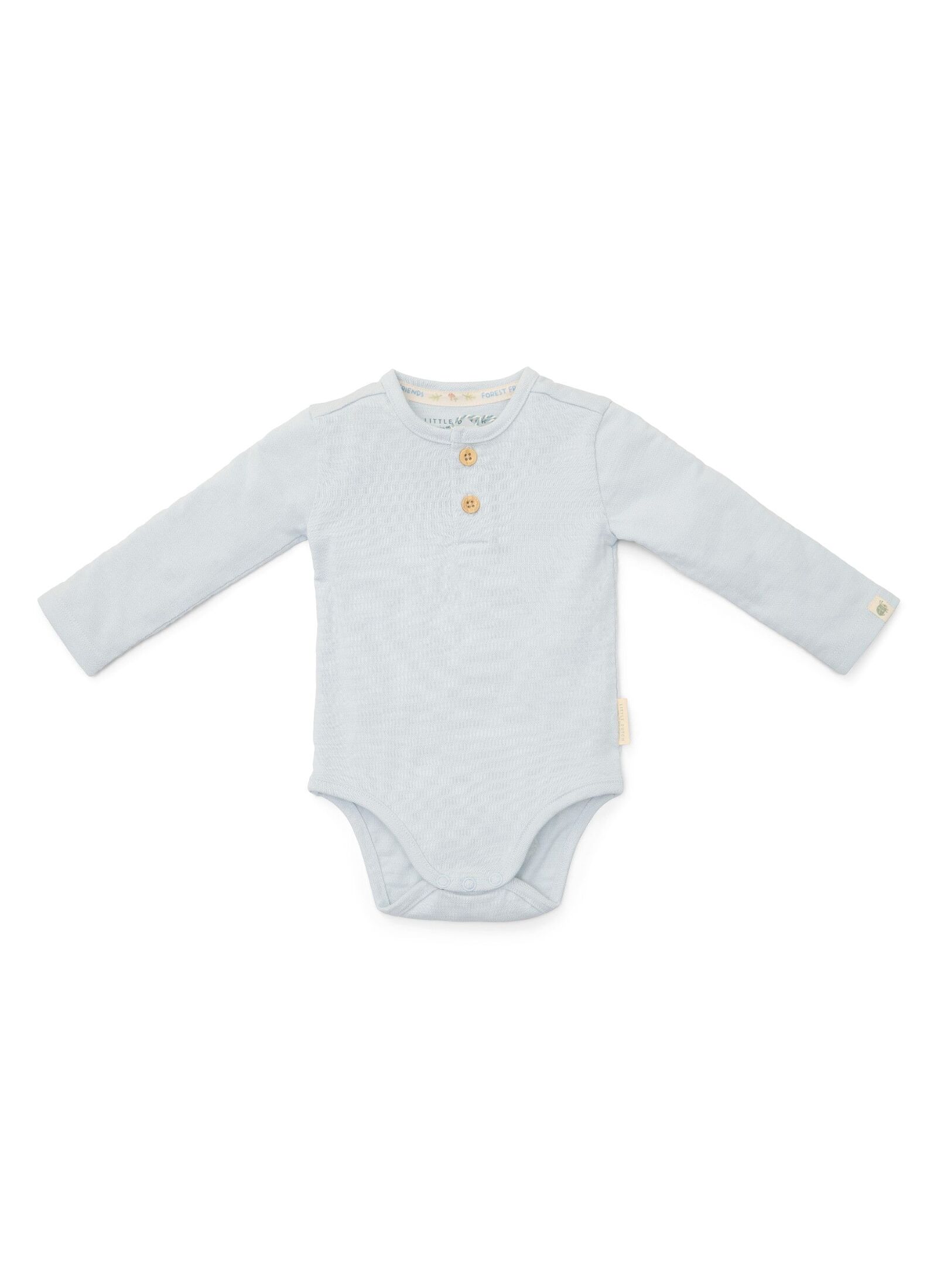 ORGANIC COTTON LONG SLEEVE JUMPSUIT BABY BLUE