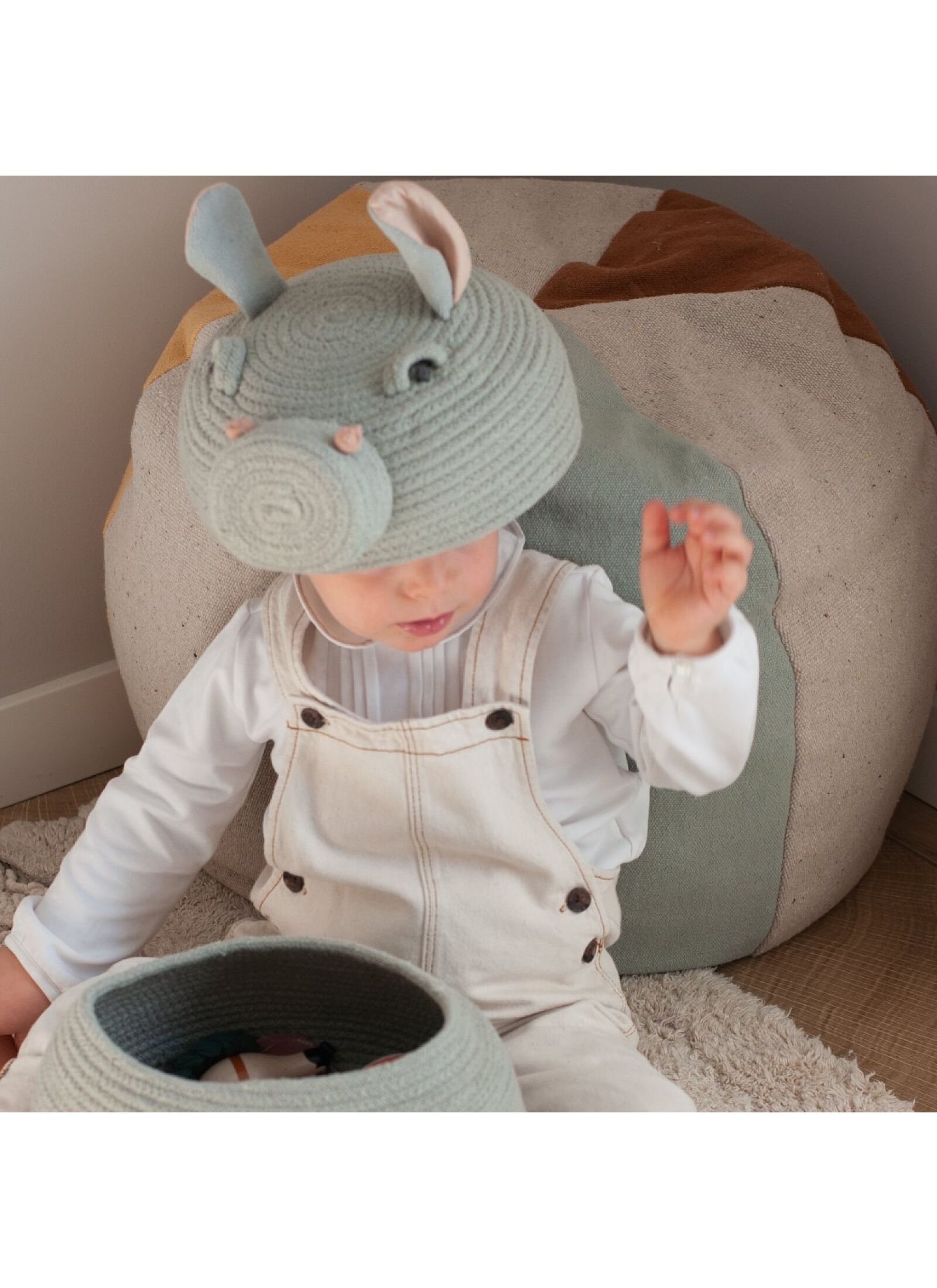 BASKET HENRY THE HIPPO (25X30)