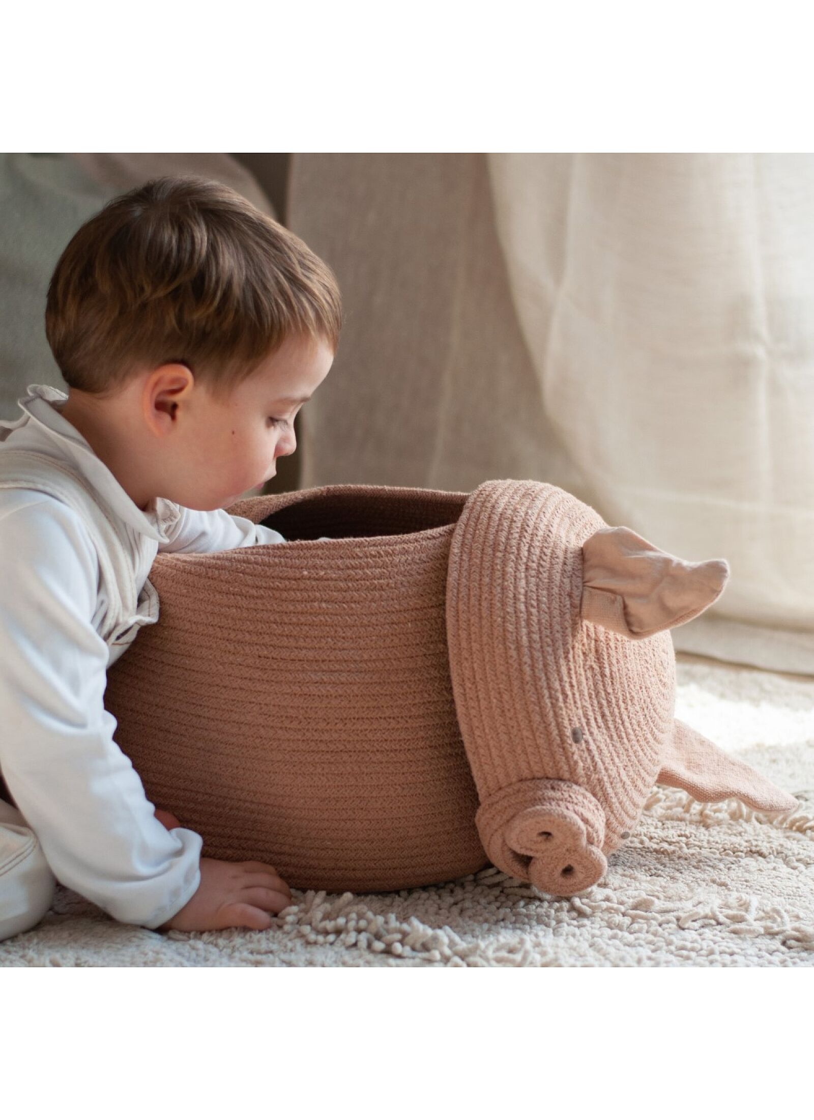 BASKET PEGGY THE PIG (32X30)