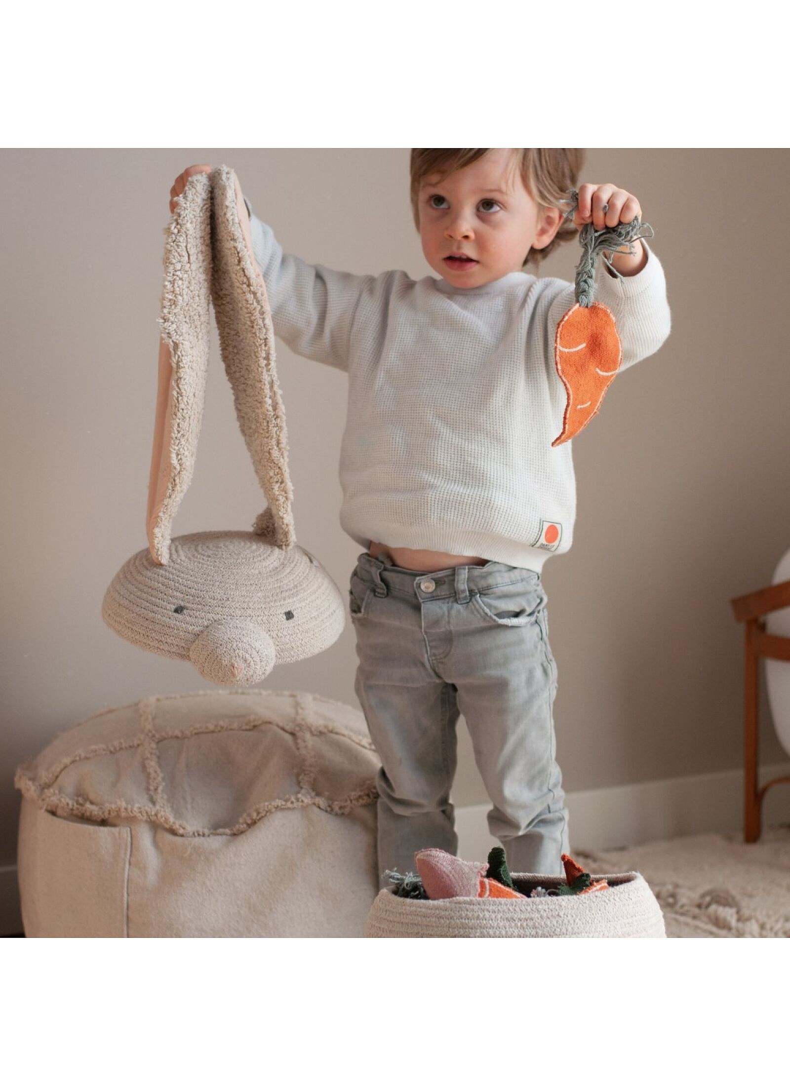 BASKET RITA THE RABBIT (25X30)