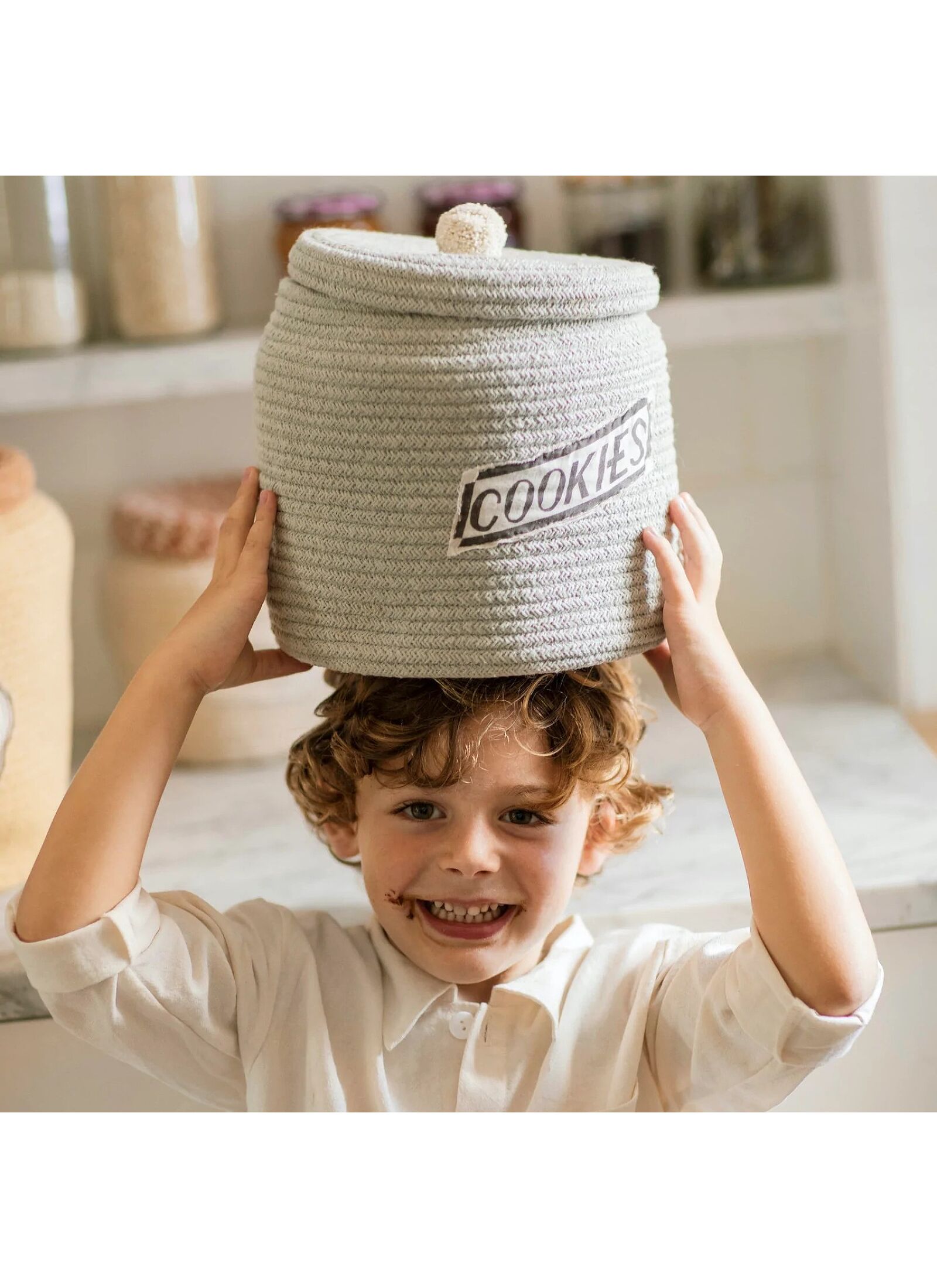 BASKET COOKIE JAR (20X26)