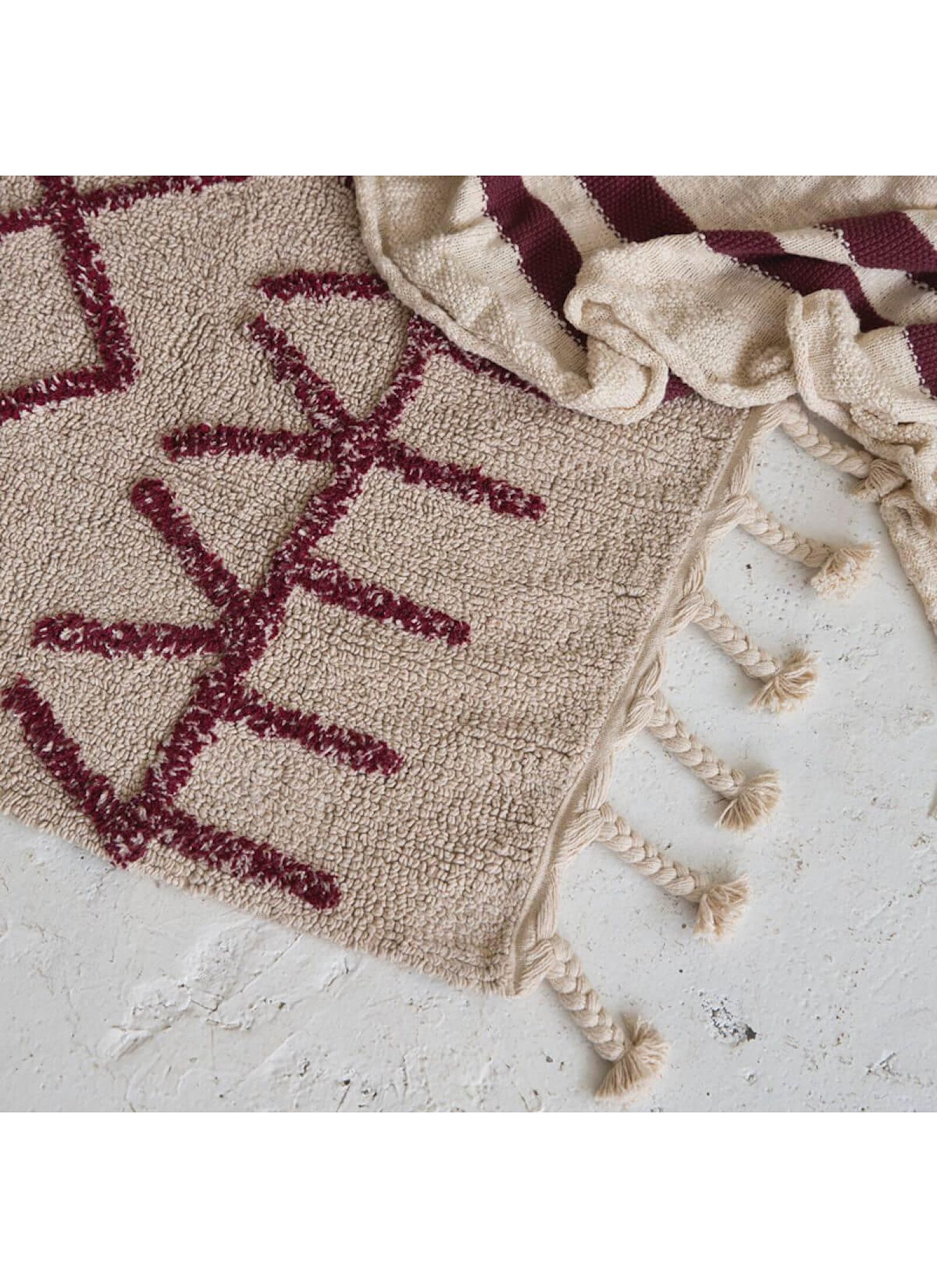 RUG BEREBER BURGUNDY (120X160)