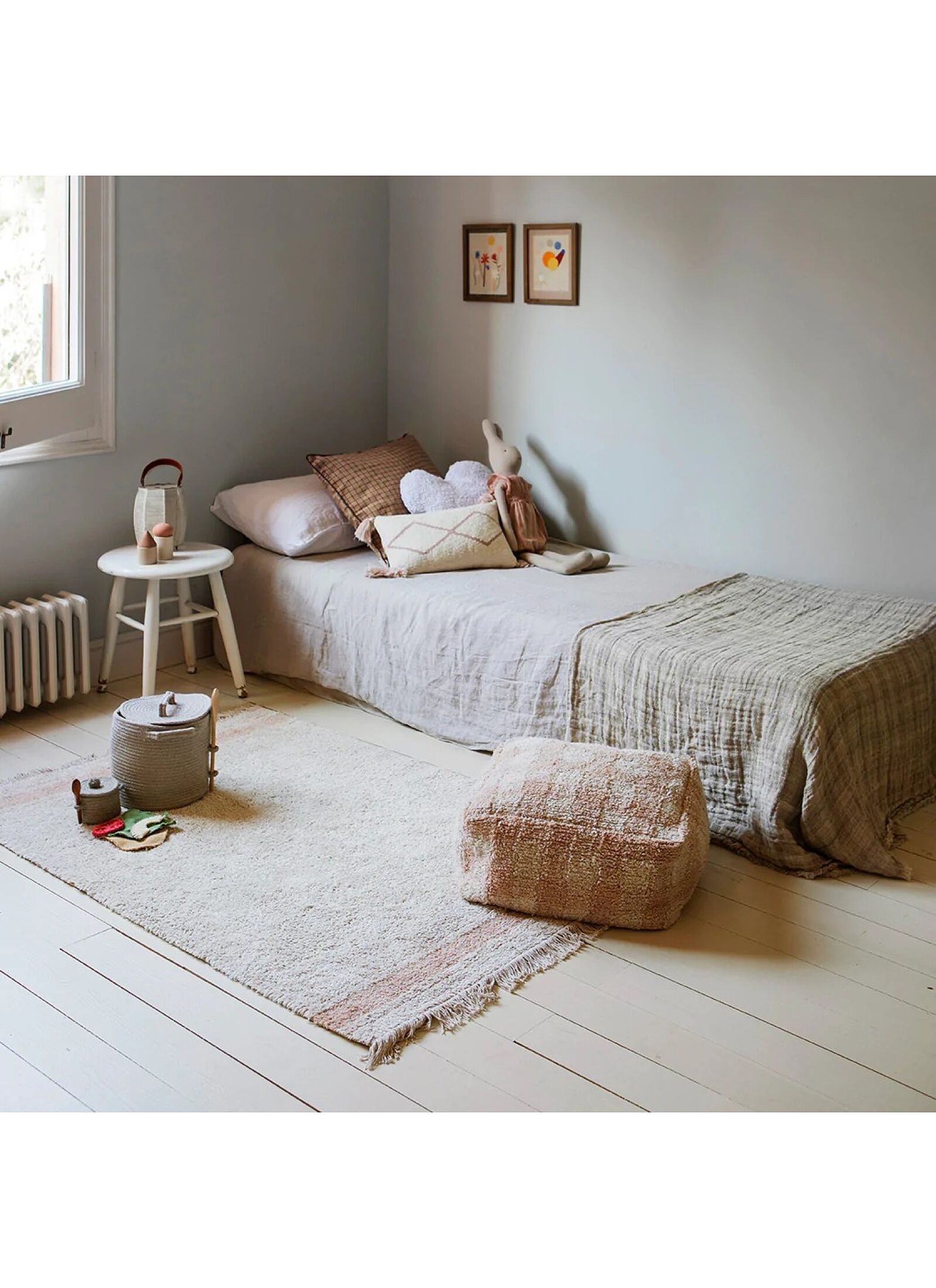 FLOOR CUSHION VICHY ROSE