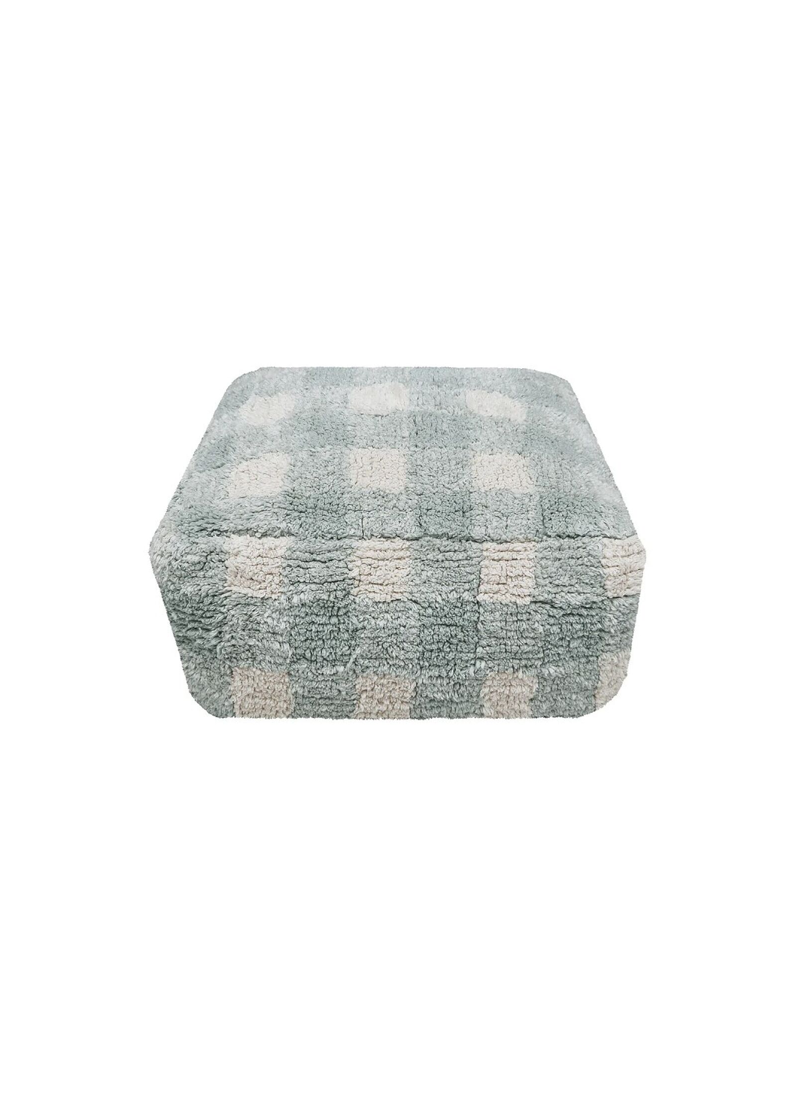 FLOOR CUSHION VICHY BLUE SAGE