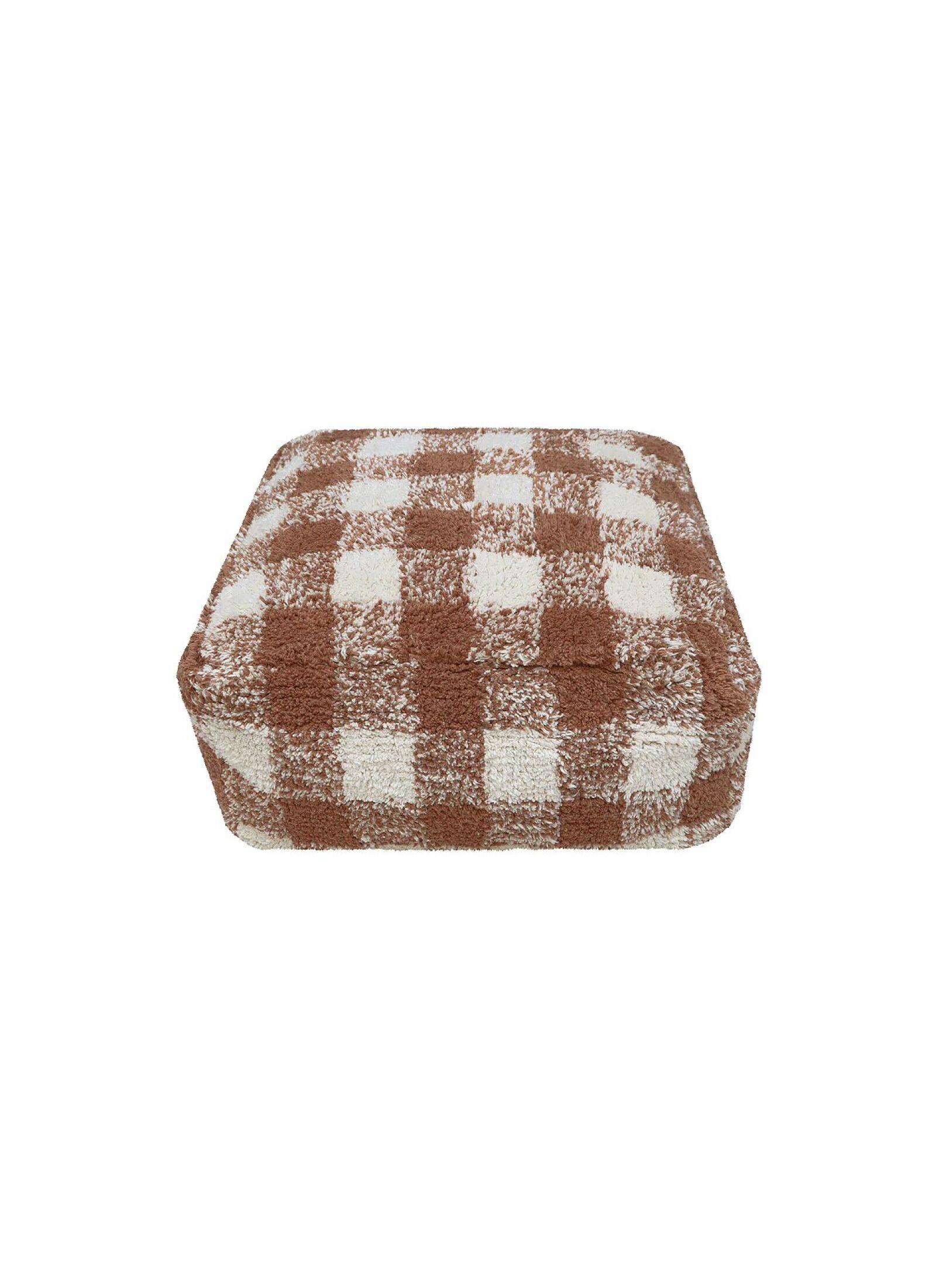FLOOR CUSHION VICHY TOFFEE