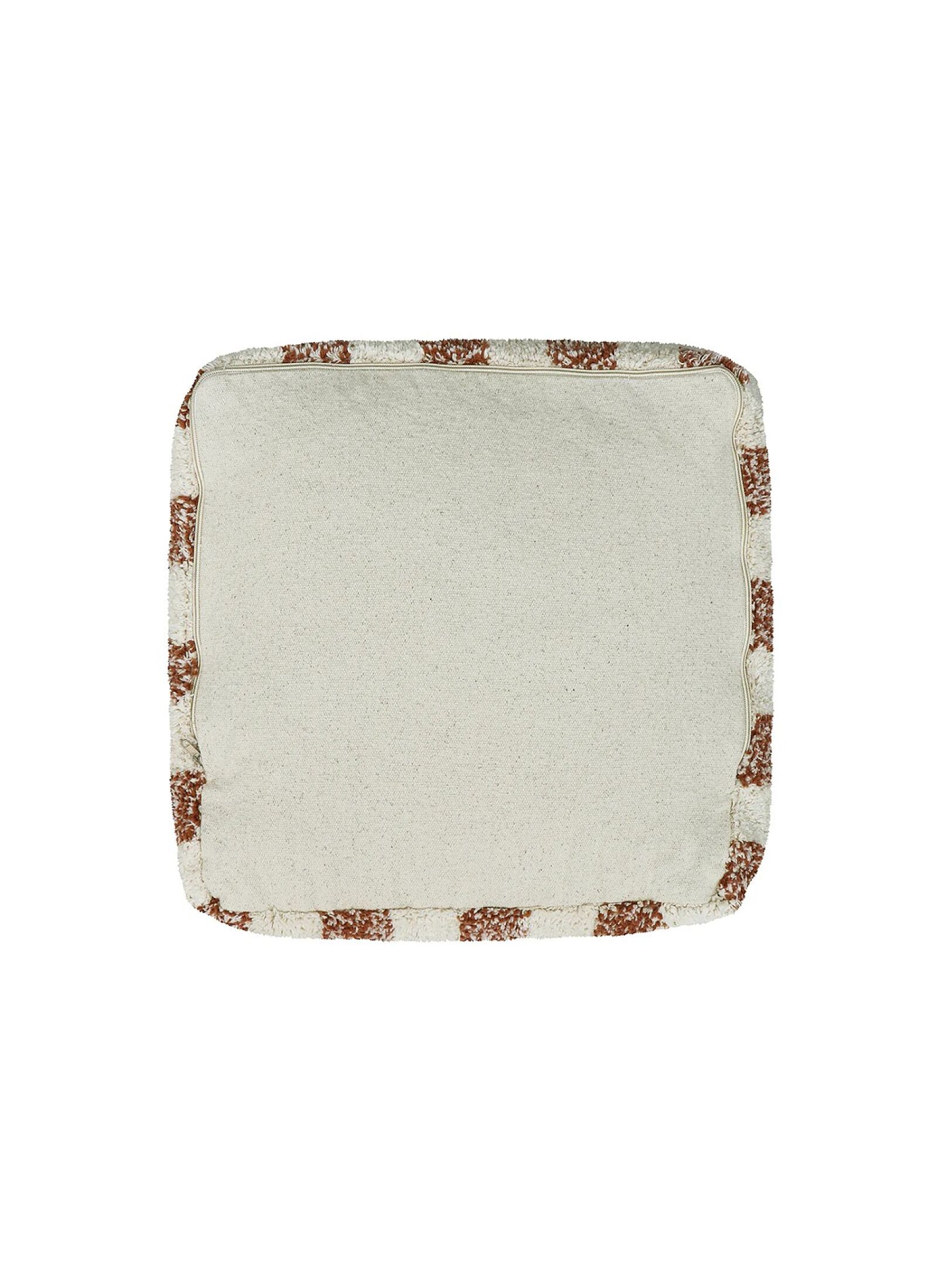 FLOOR CUSHION VICHY TOFFEE
