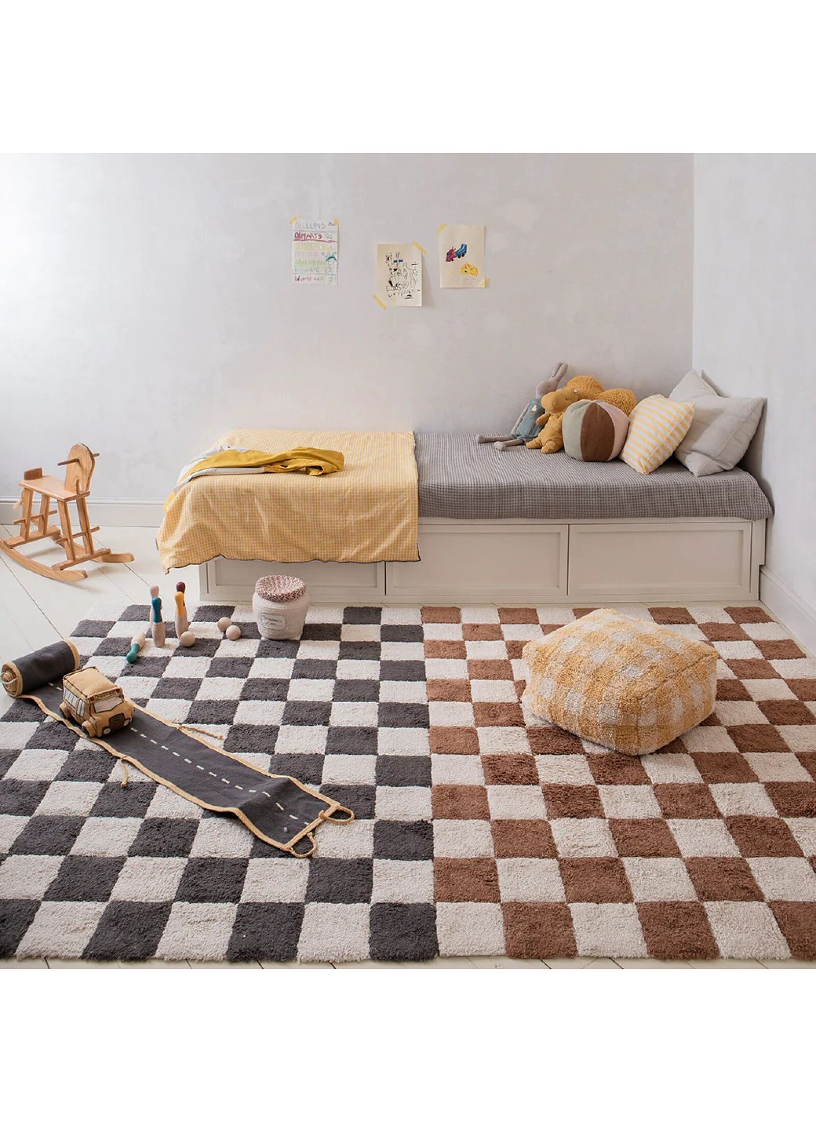 RUG KITCHEN TILES TOFFEE (120X160)