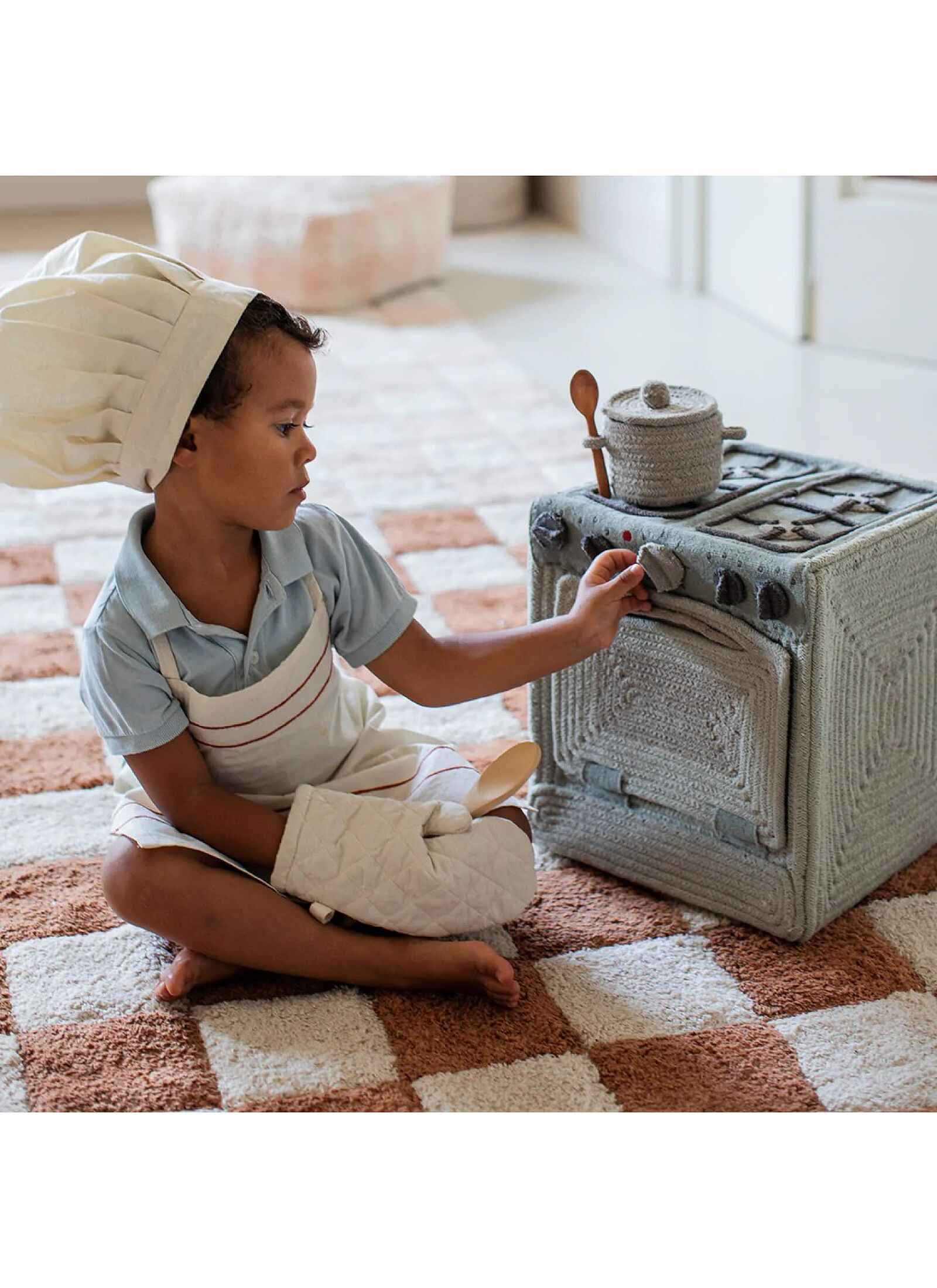 RUG KITCHEN TILES TOFFEE (120X160)