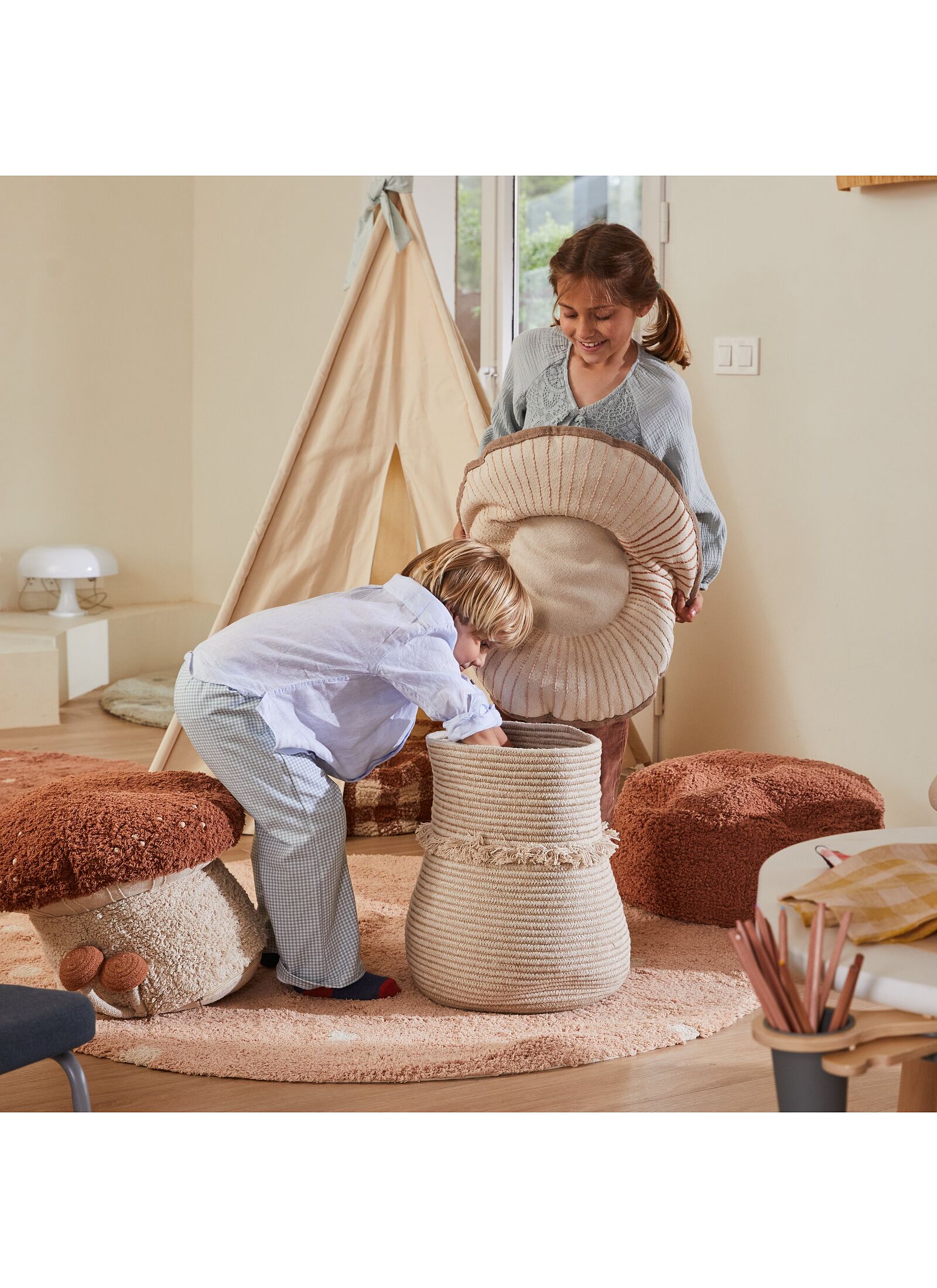 BASKET GIANT MUSHROOM (45X40)