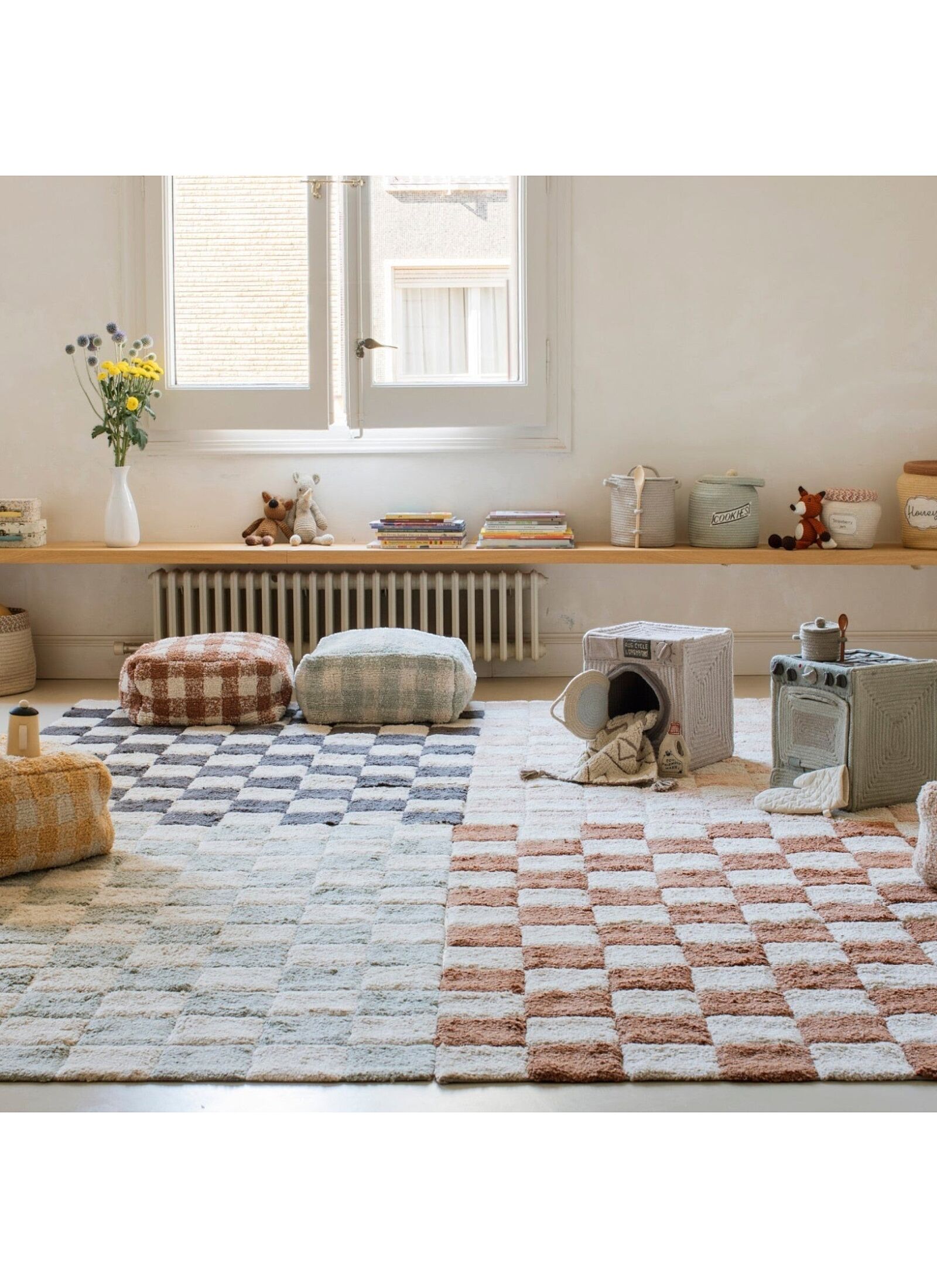 RUG KITCHEN TILES BLUE SAGE (140X200)