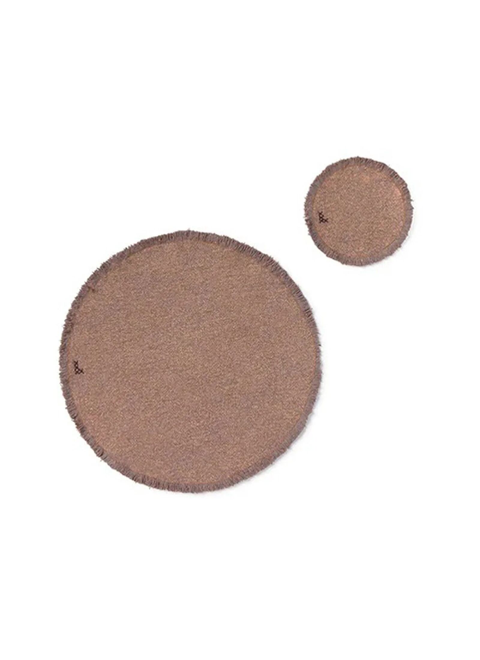 STONEWASHED PLACEMATS &AMP; COASTERS SOIL BROWN