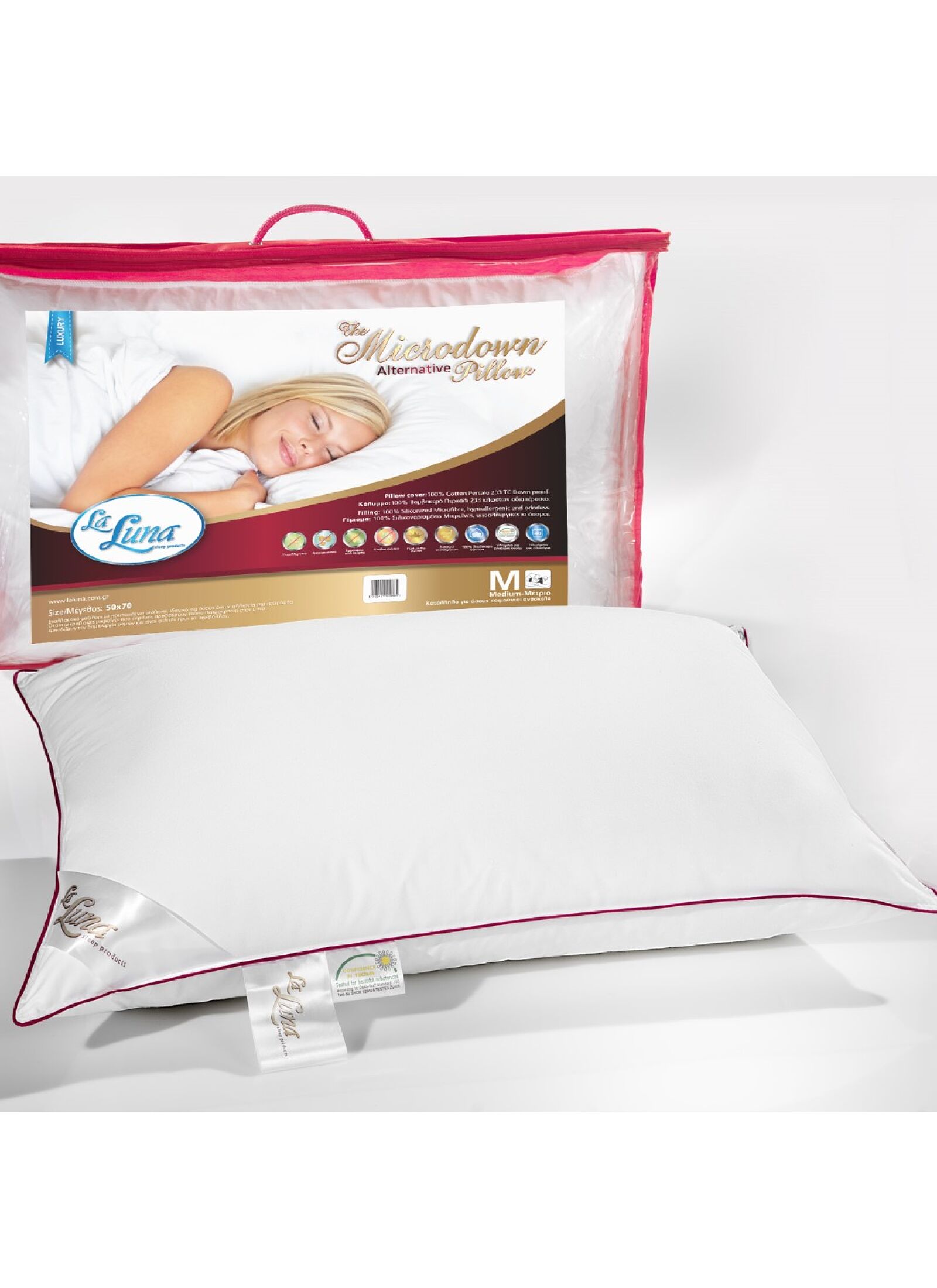 SLEEPING PILLOW MICRODOWN ALTERNATIVE SOFT