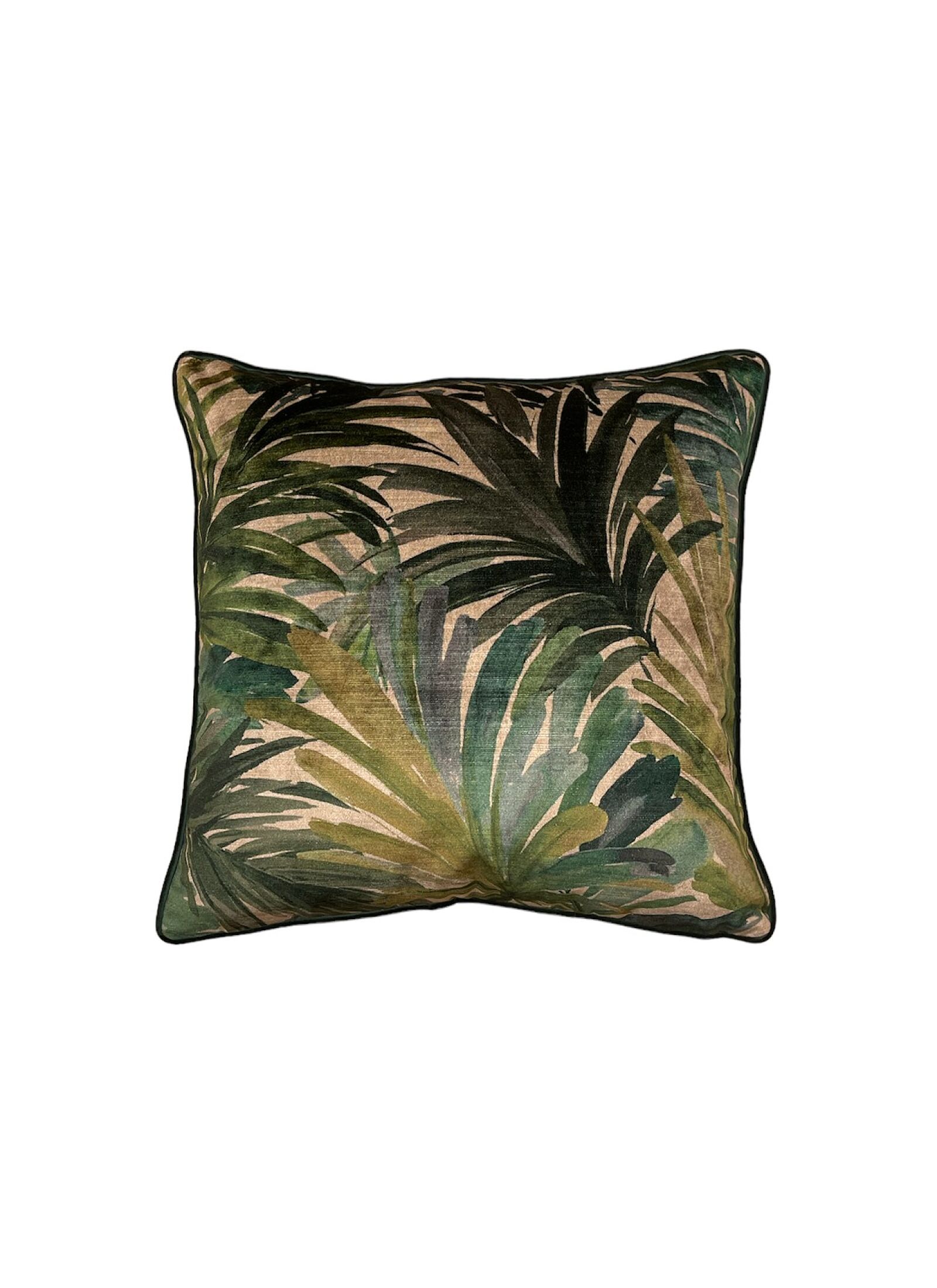 DECORATIVE CUSHION  (50Χ50) FLORAL GREEN