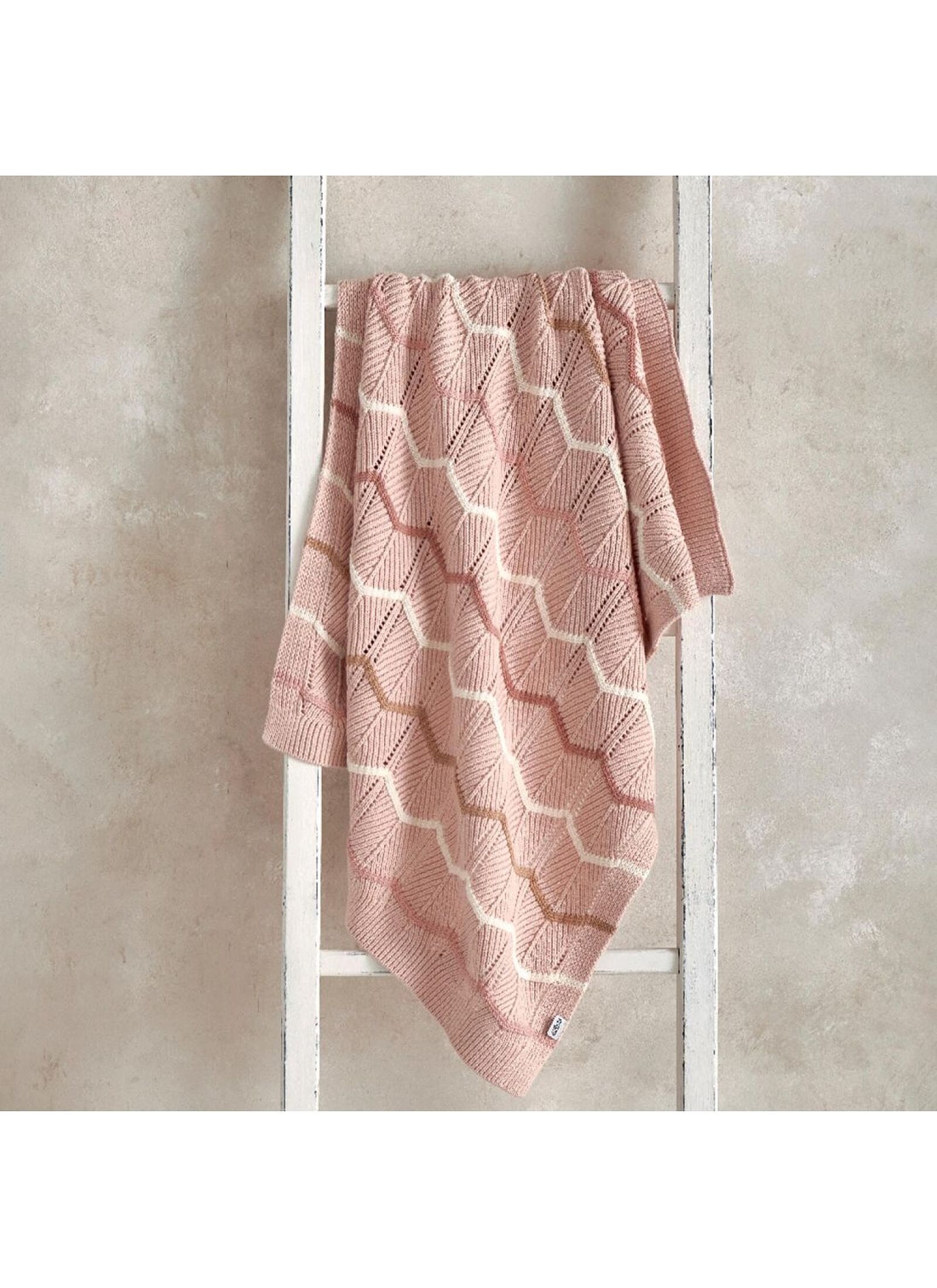BABY BLANKET (70X90) PINK WAVE