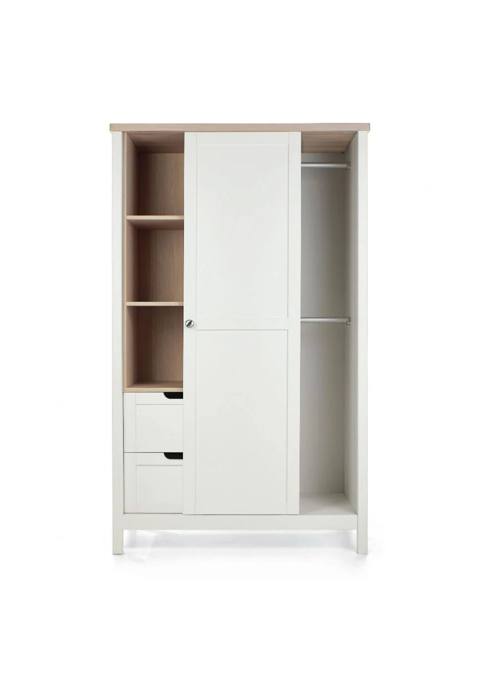 WARDROBE HARWELL WHITE/NATURAL