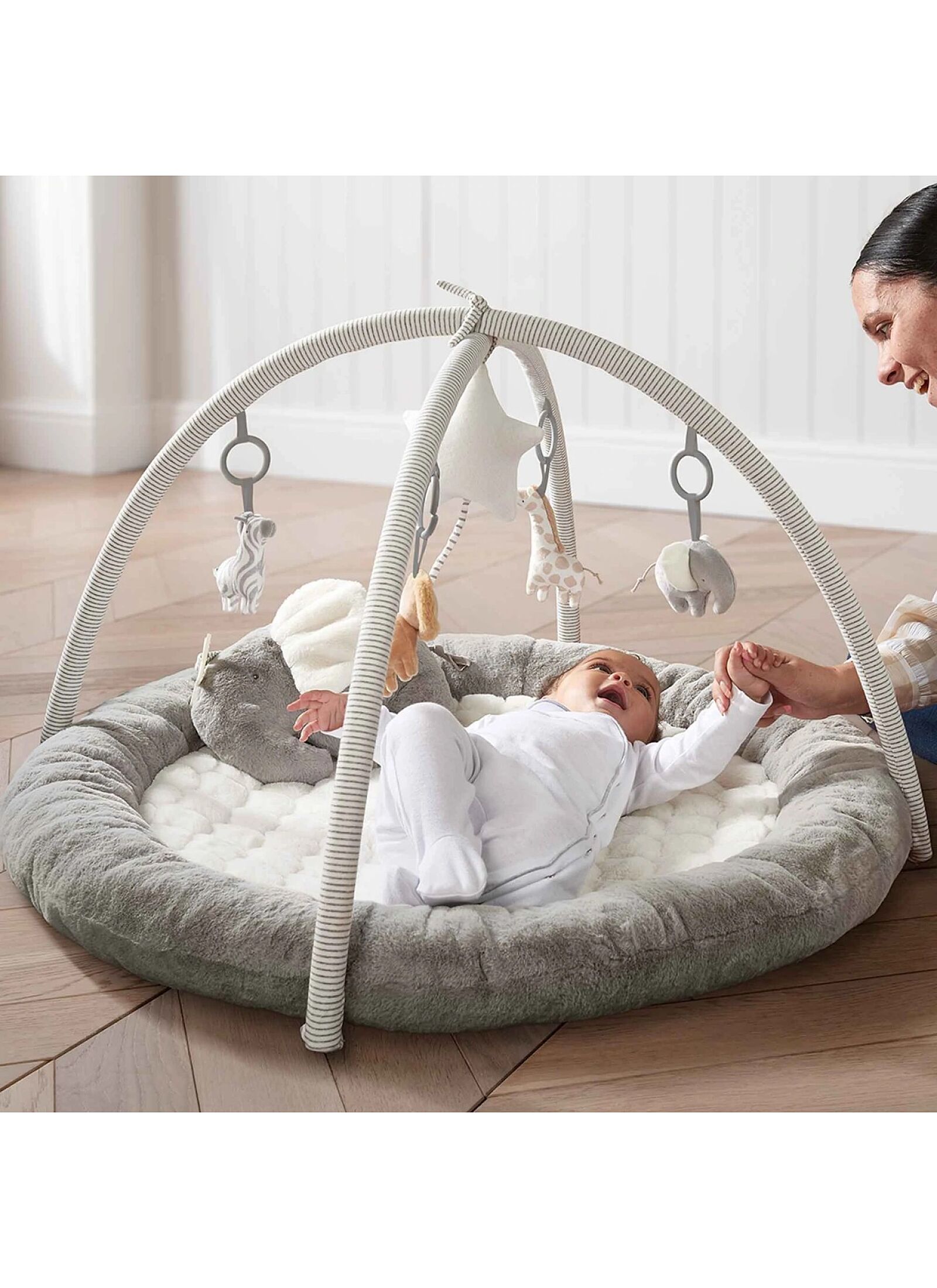 PLAY MAT GYM WELCOME TO THE WORLD GREY