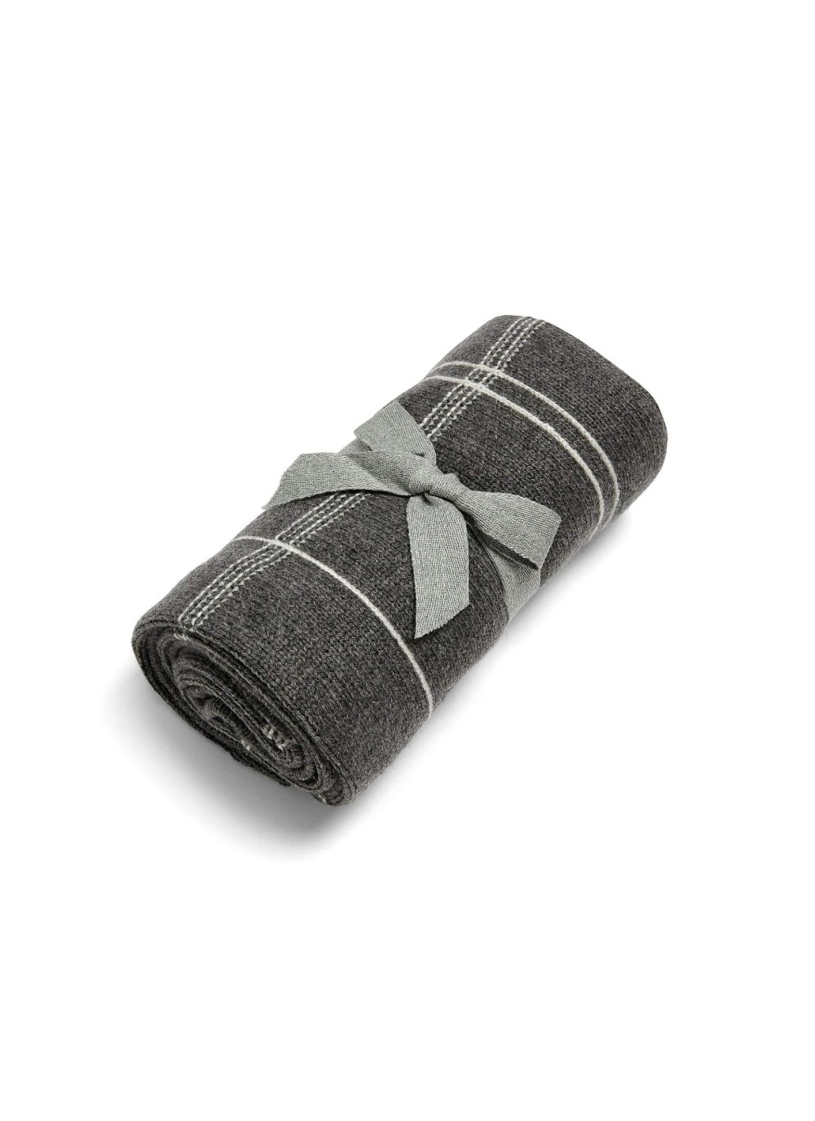 BABY BLANKET GREY CHECK (70X90)