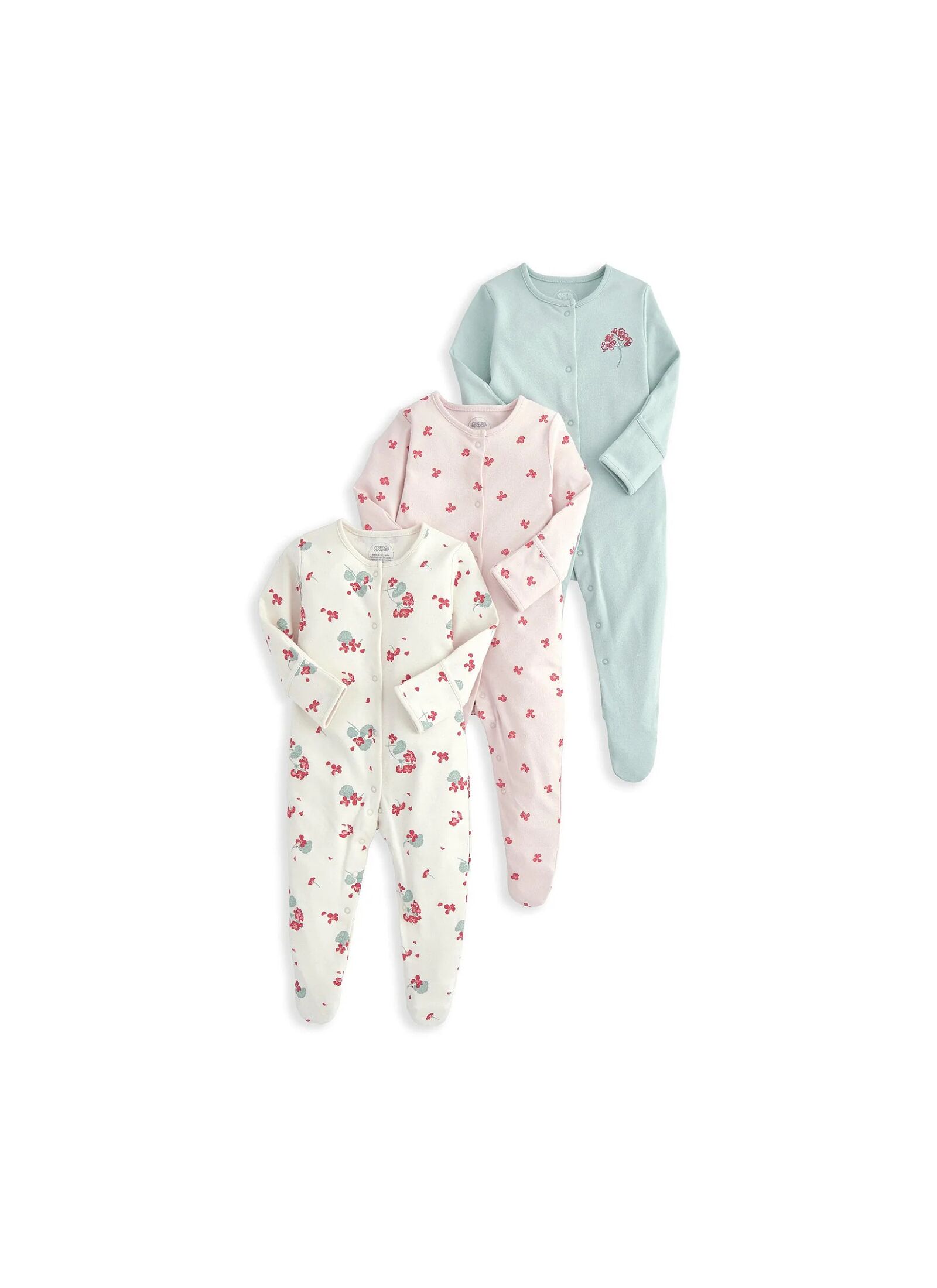 SLEEPSUITS 3PCS GERANIUM