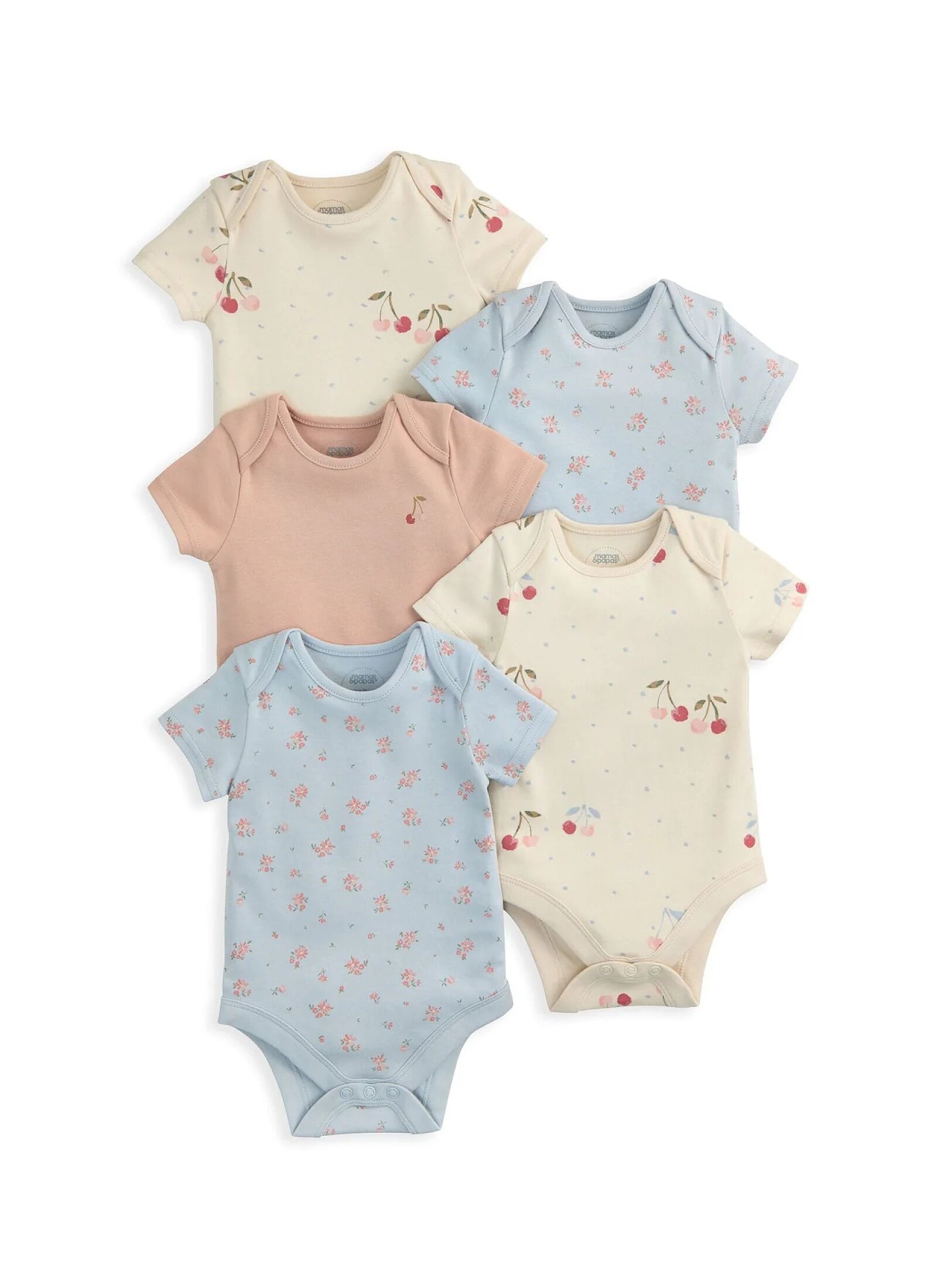 SLEEPSUITS 5PCS CHERRIES