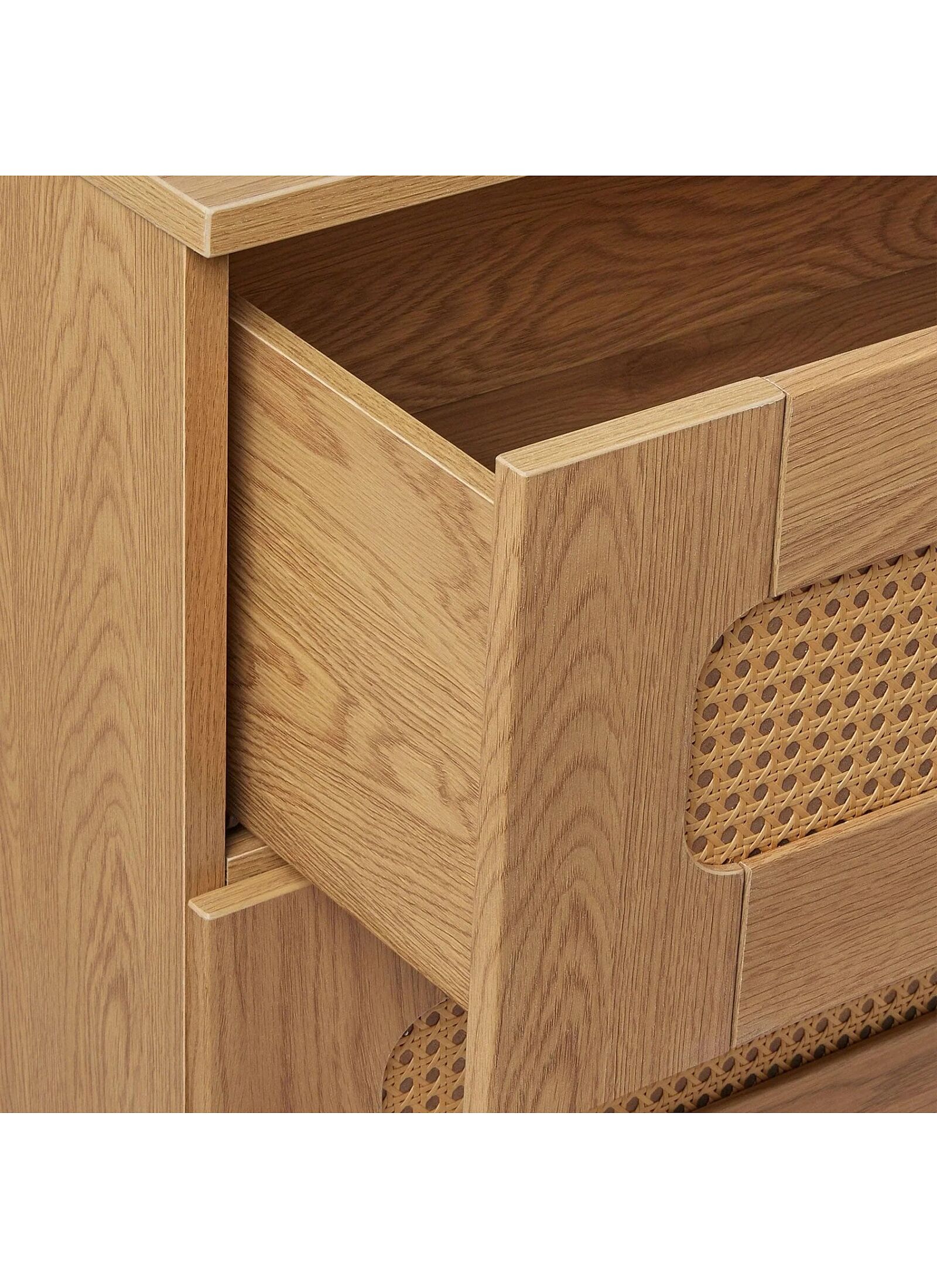 DRESSER-CHANGER UNIT ESNA OAK/RATTAN