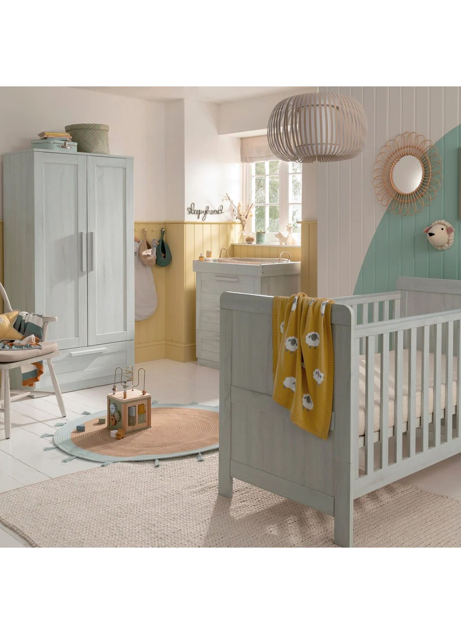 CRIB &AMP; DRESSER-CHANGER UNIT ATLAS GREY