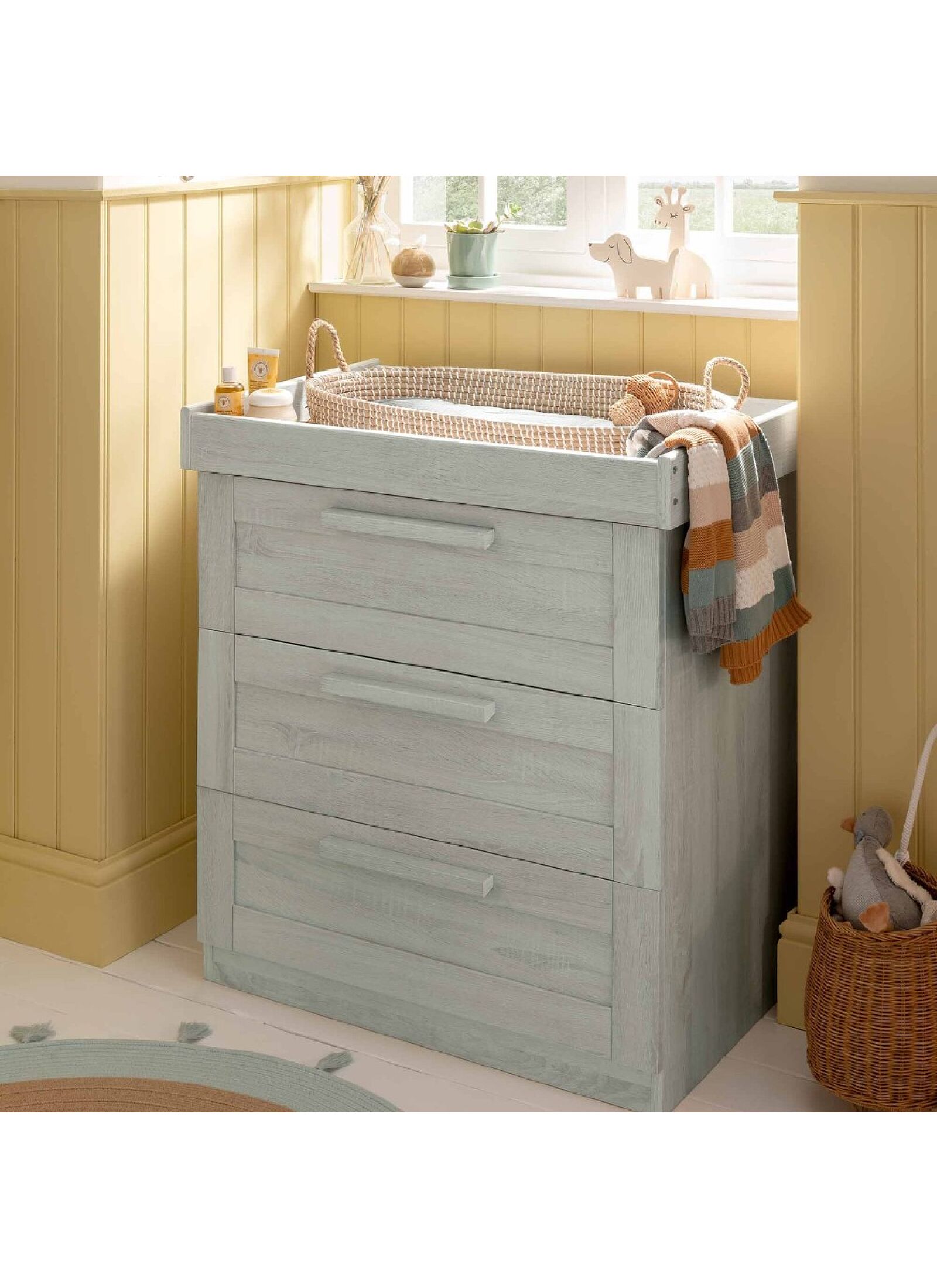 CRIB &AMP; DRESSER-CHANGER UNIT ATLAS GREY