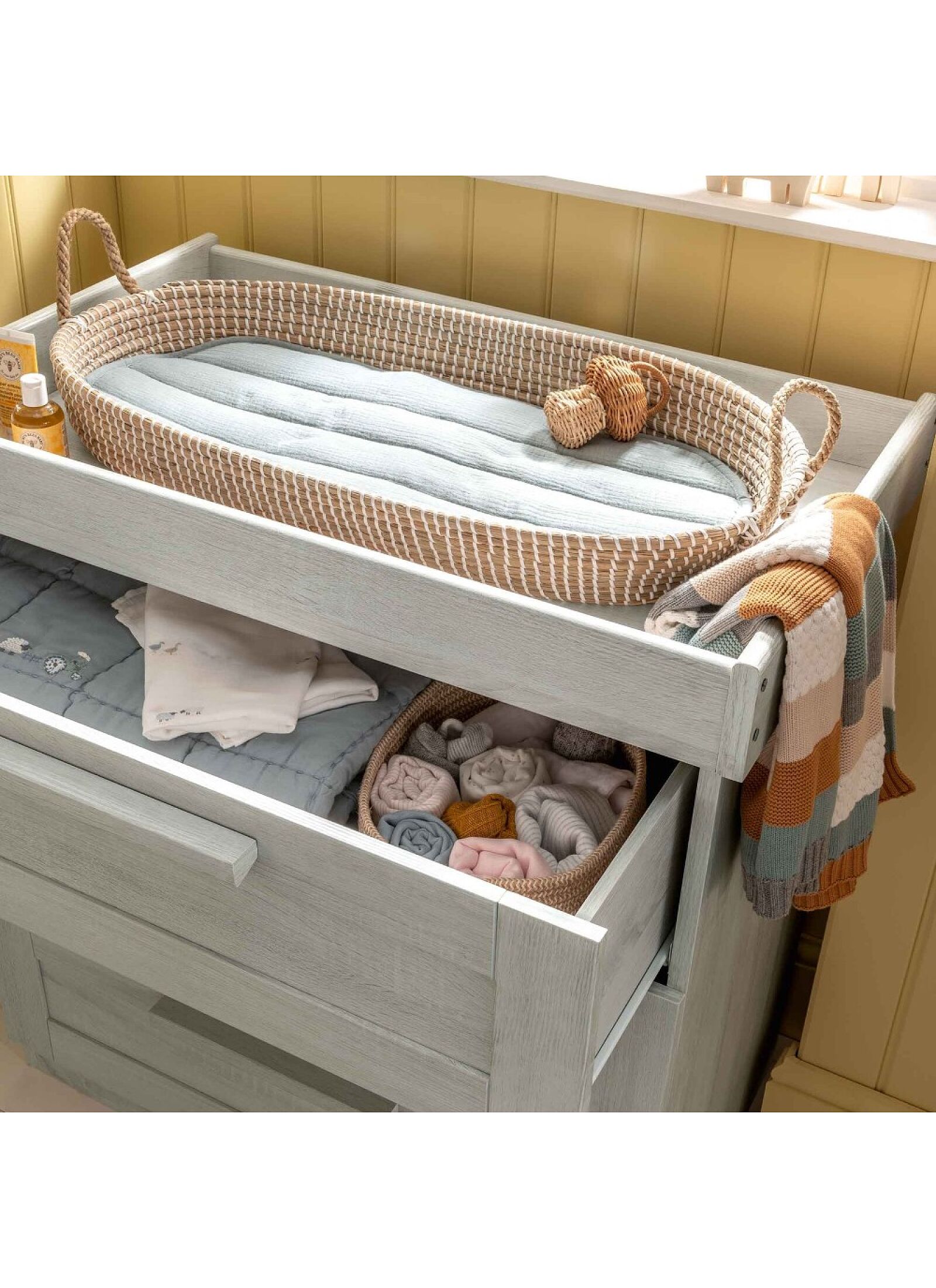 CRIB &AMP; DRESSER-CHANGER UNIT ATLAS GREY
