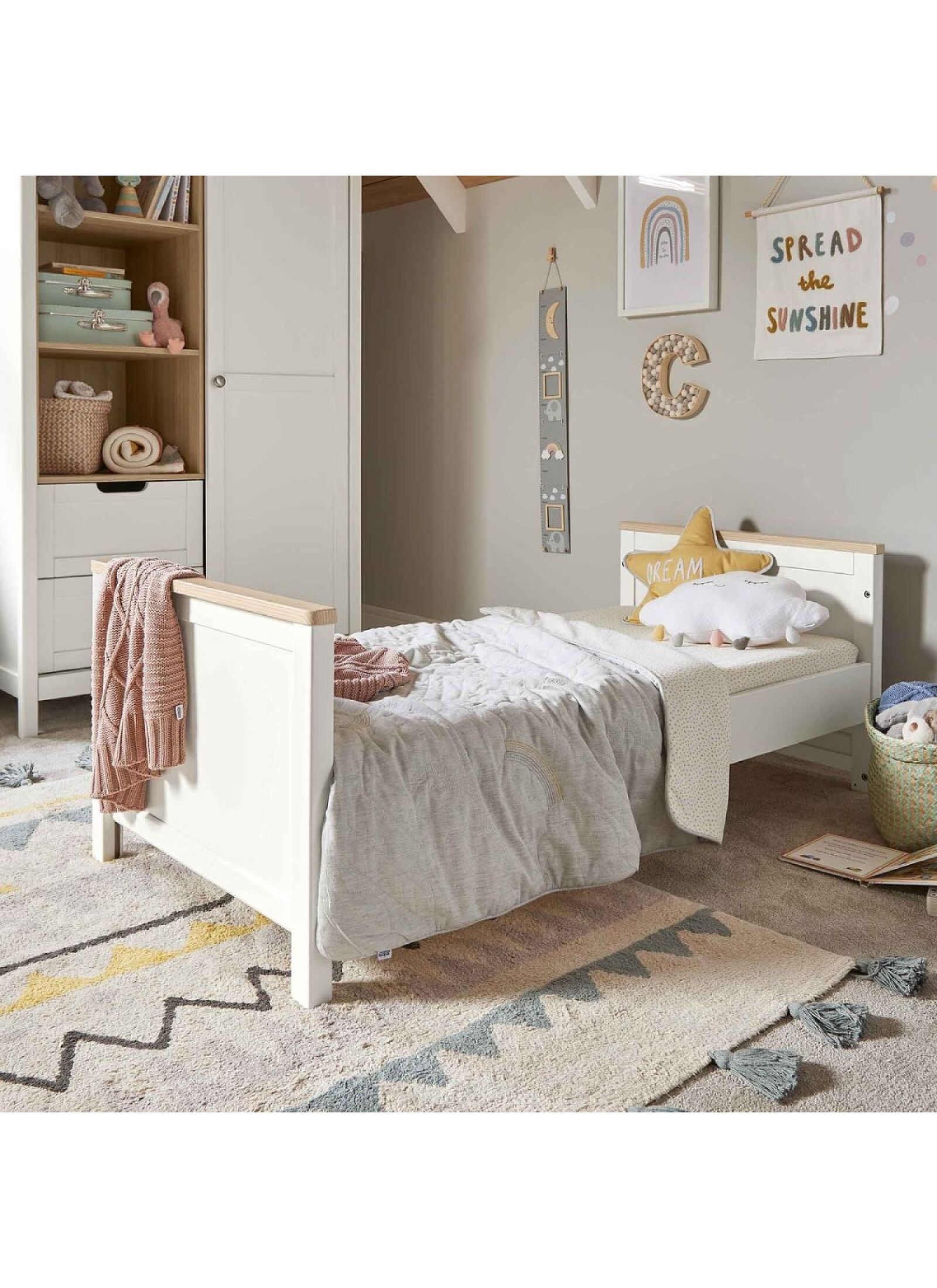 CRIB &AMP; DRESSER-CHANGER UNIT HARWELL WHITE/NATURAL