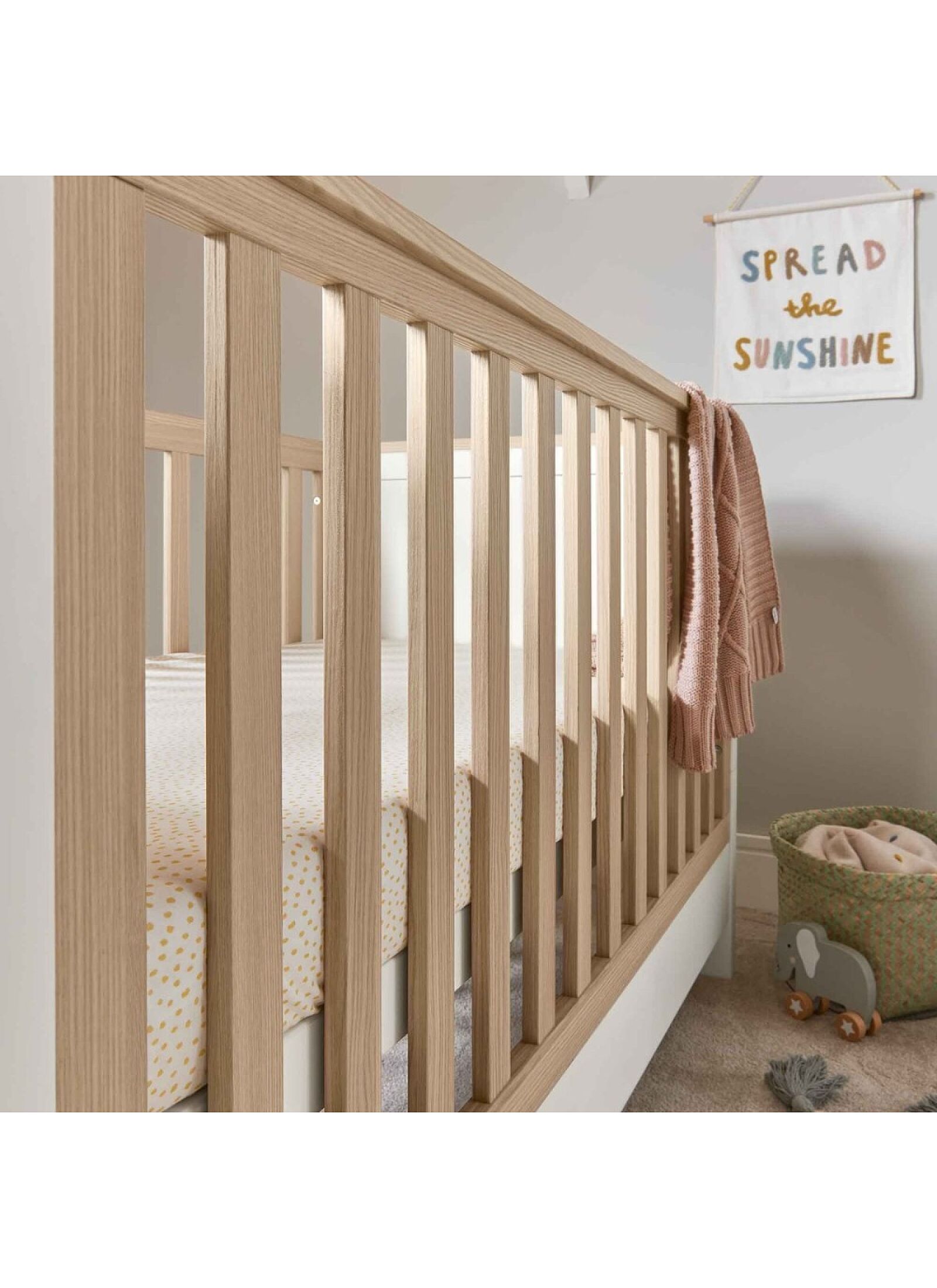 CRIB &AMP; DRESSER-CHANGER UNIT HARWELL WHITE/NATURAL