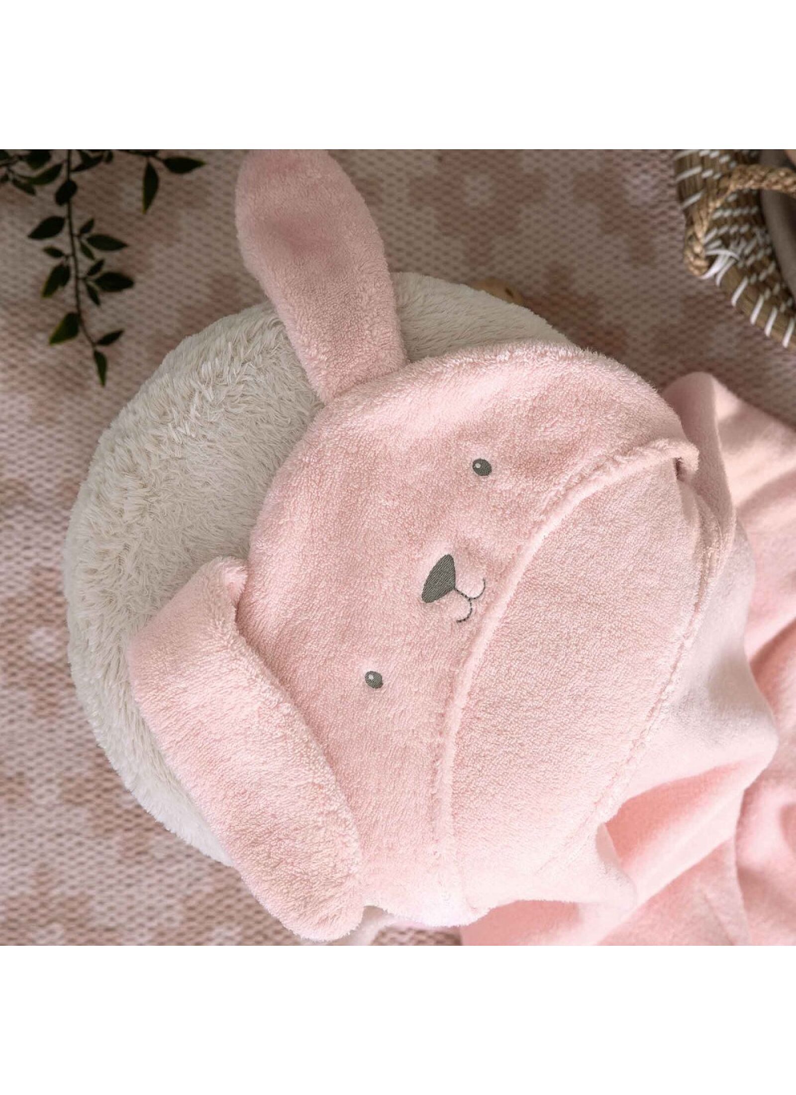 HOODED TOWEL BUNNY PINK