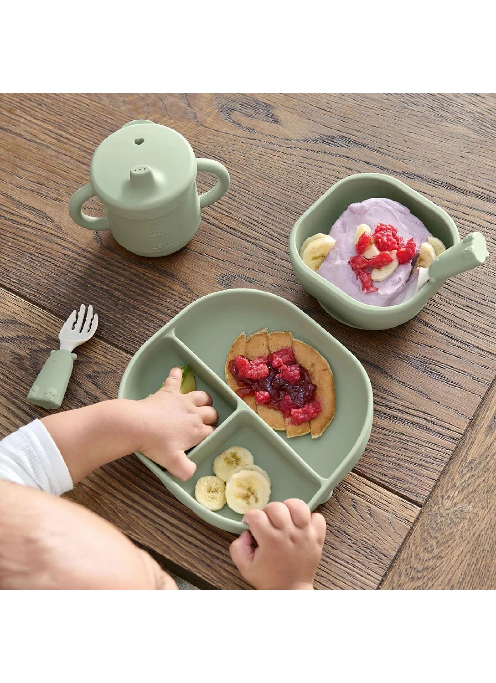 SILICONE DINNER SET KIWI