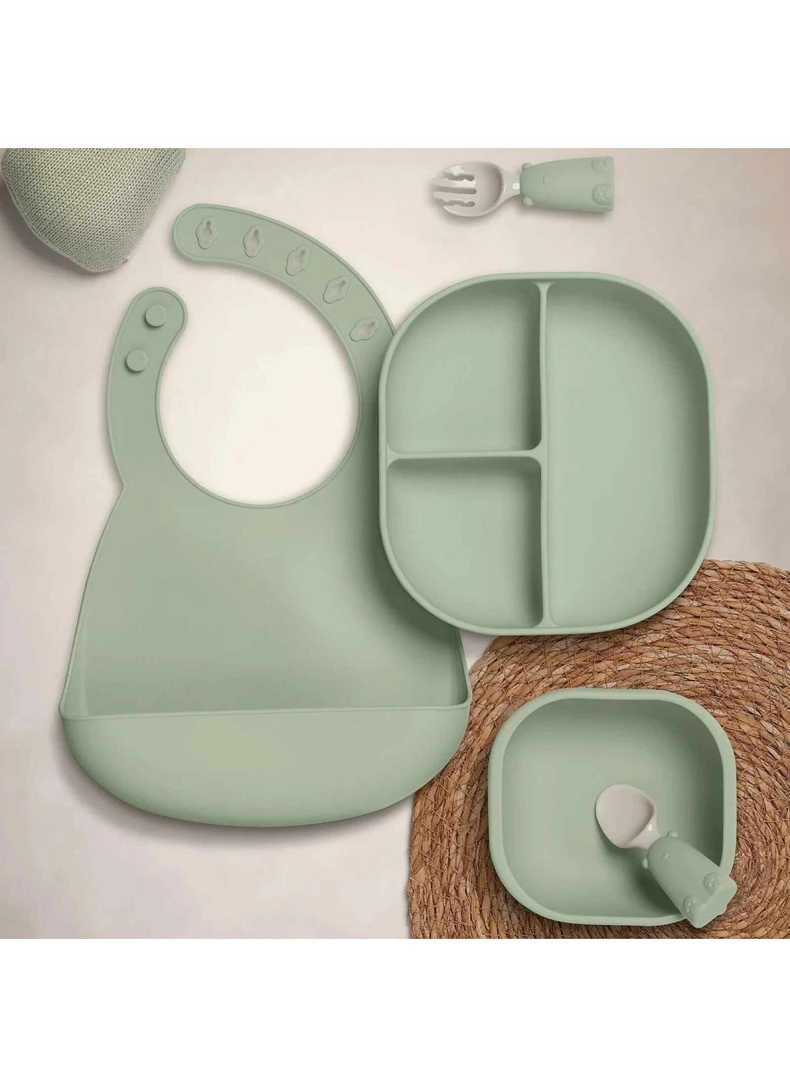 SILICONE DINNER SET KIWI