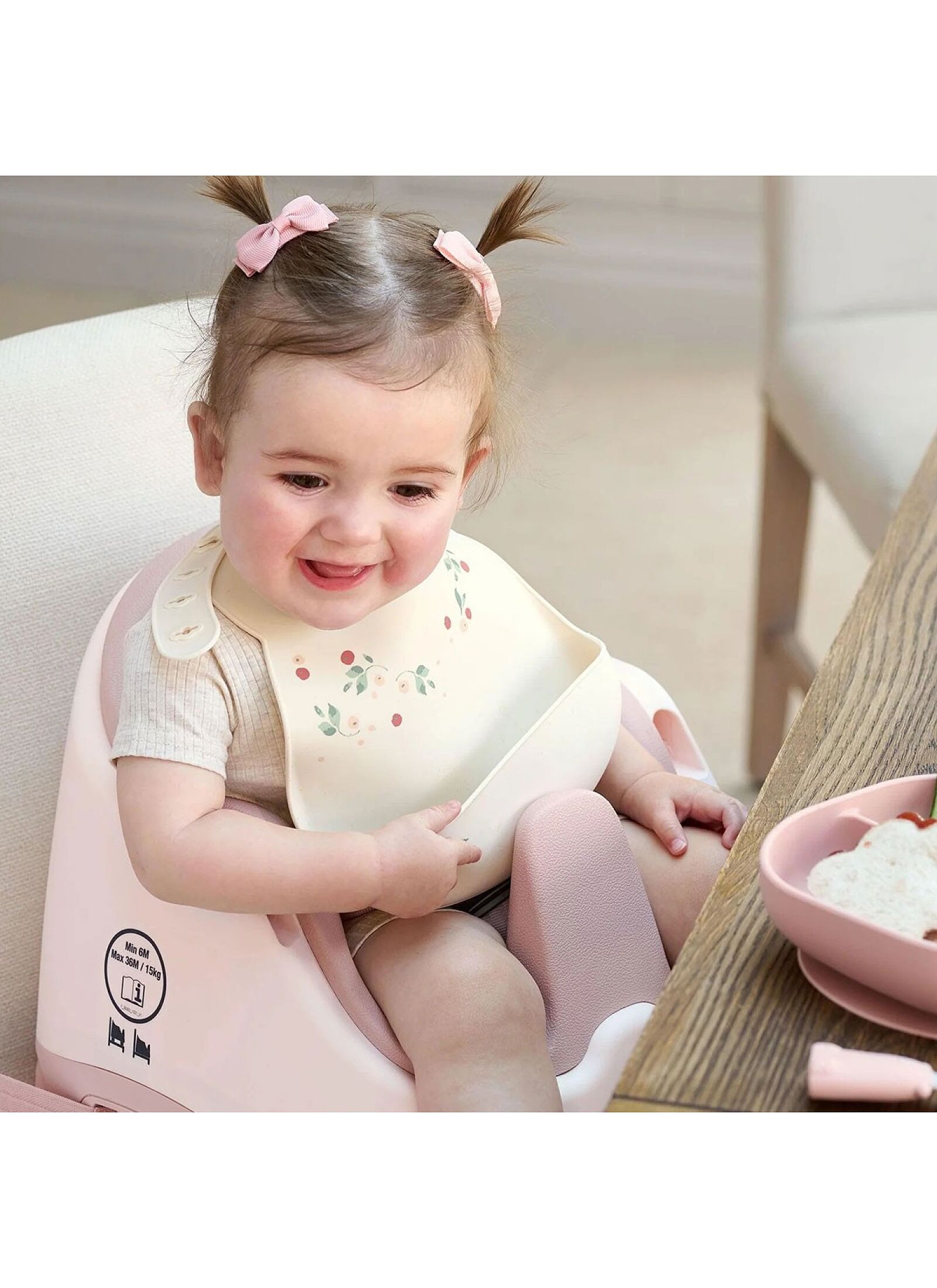 SILICONE BIB 2 PCS FLORAL BERRY