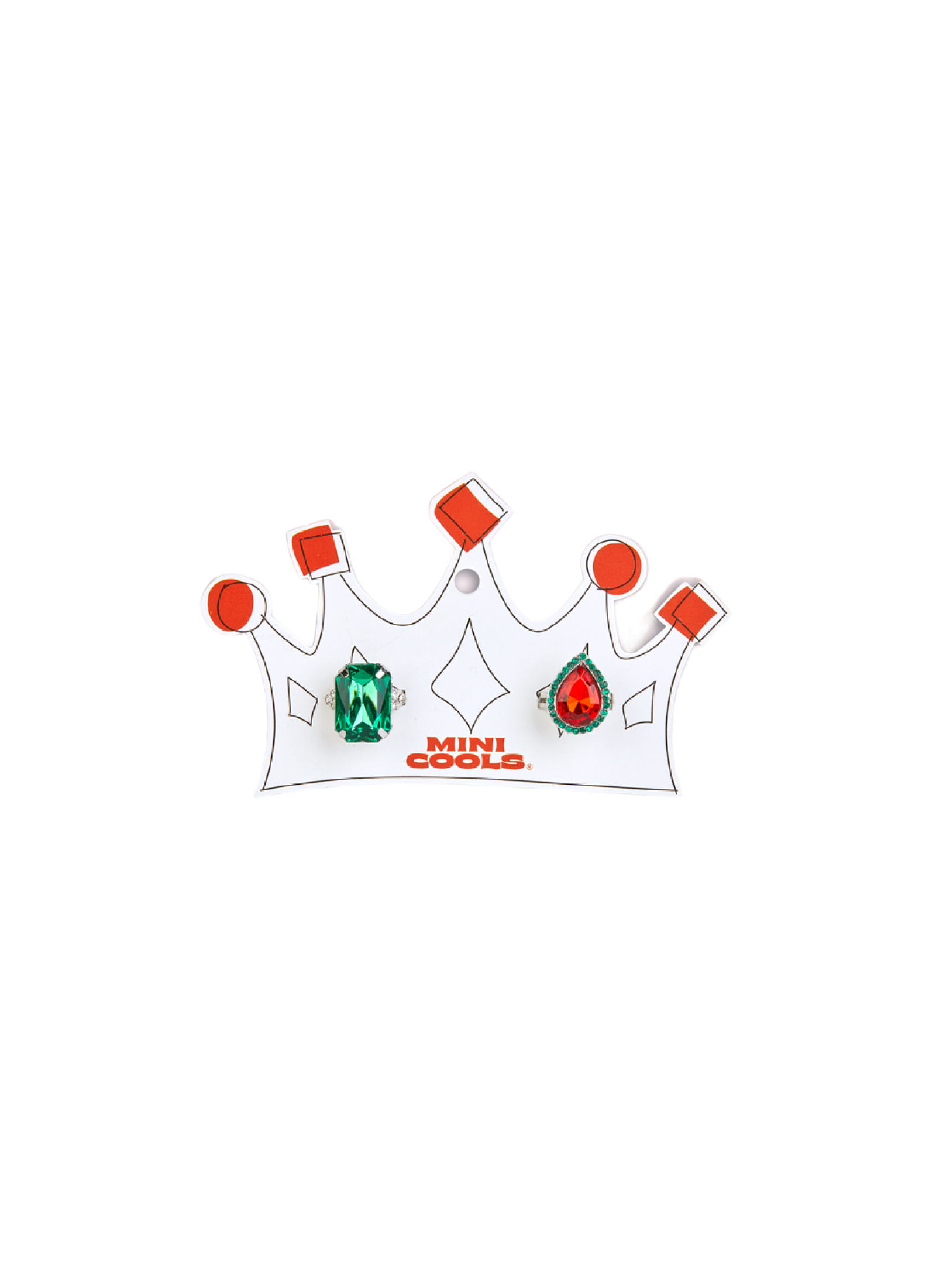 RINGS GREEN RED GEMS