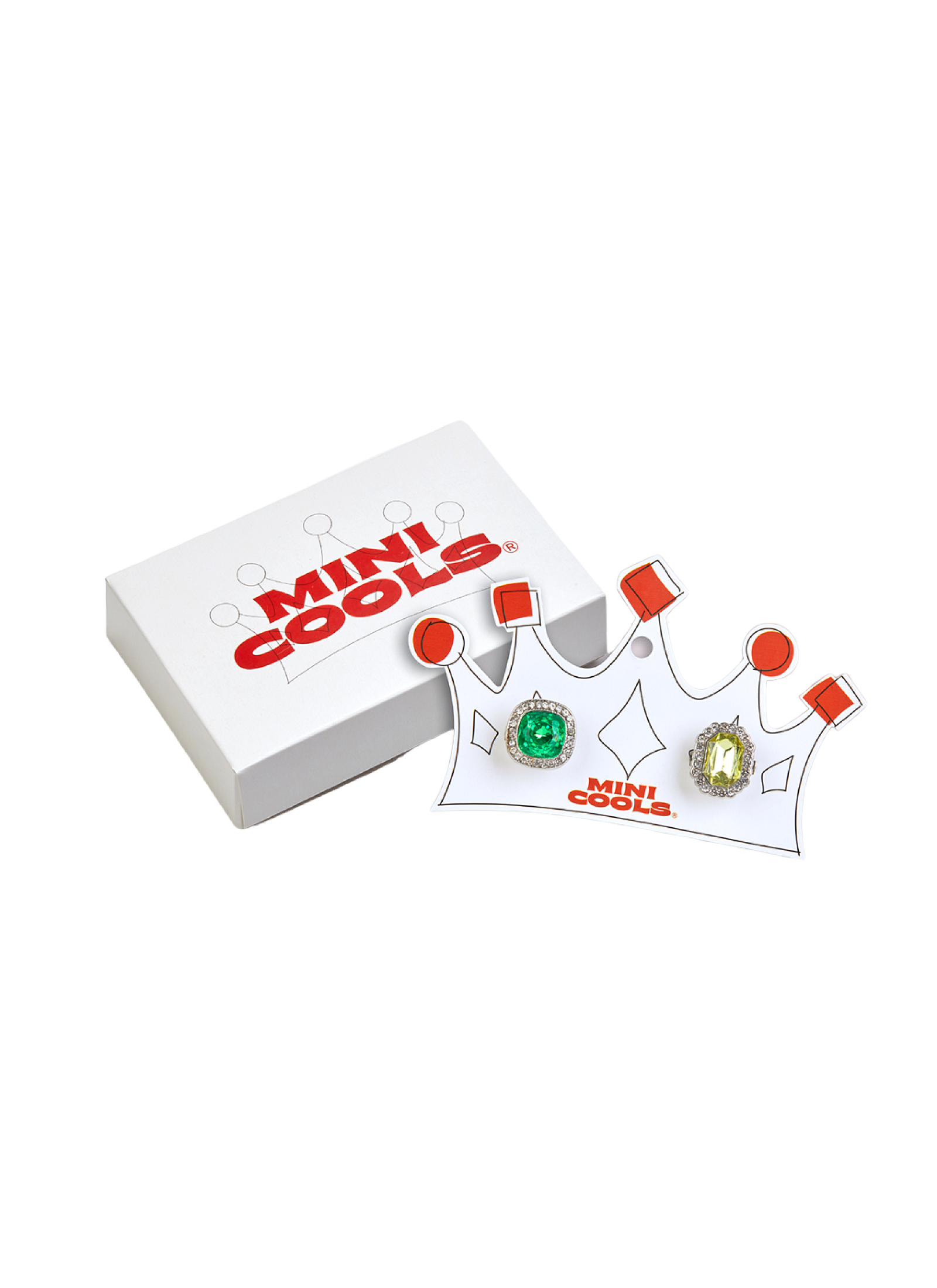 RINGS GREEN YELLOW GEMS