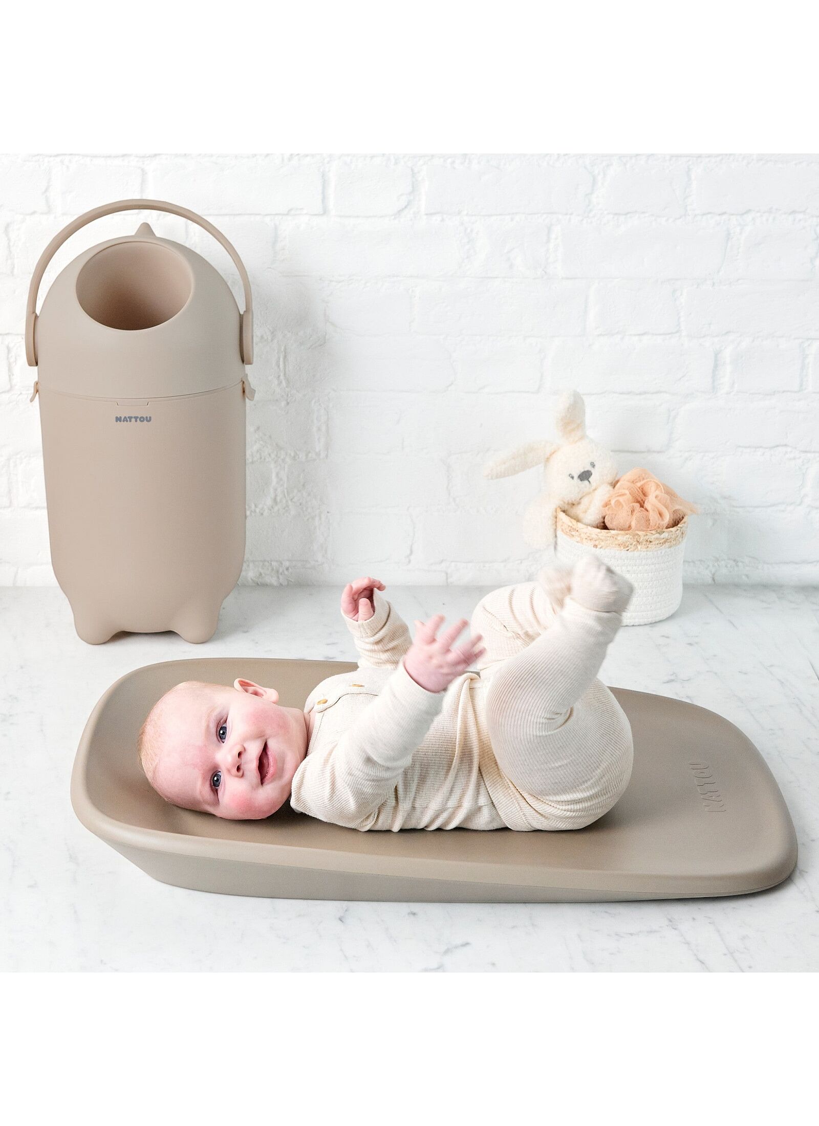 DIAPER DISPOSAL BIN DROPY GREIGE 